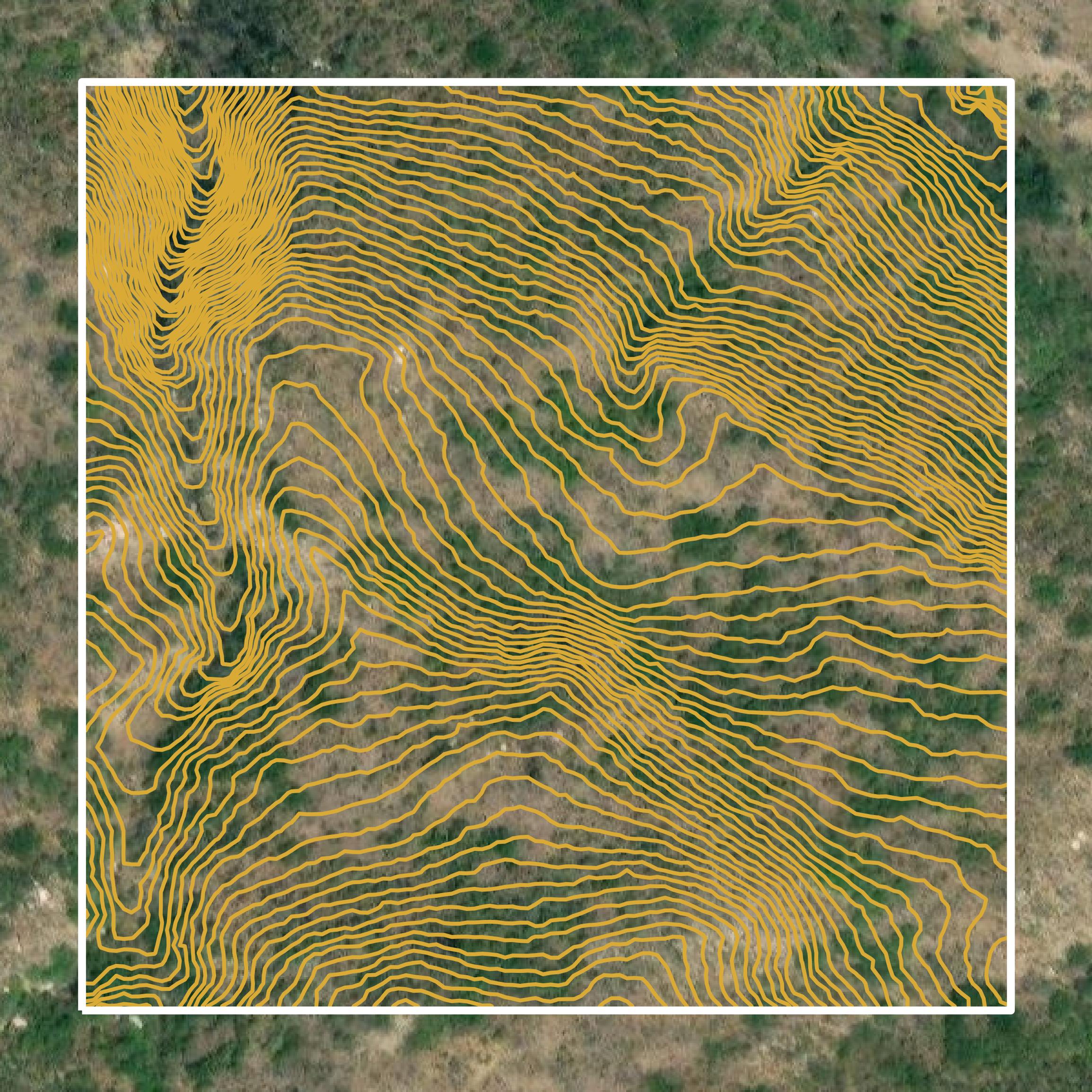 This image shows a contour map in Uintah County created using GIS data in Equator.