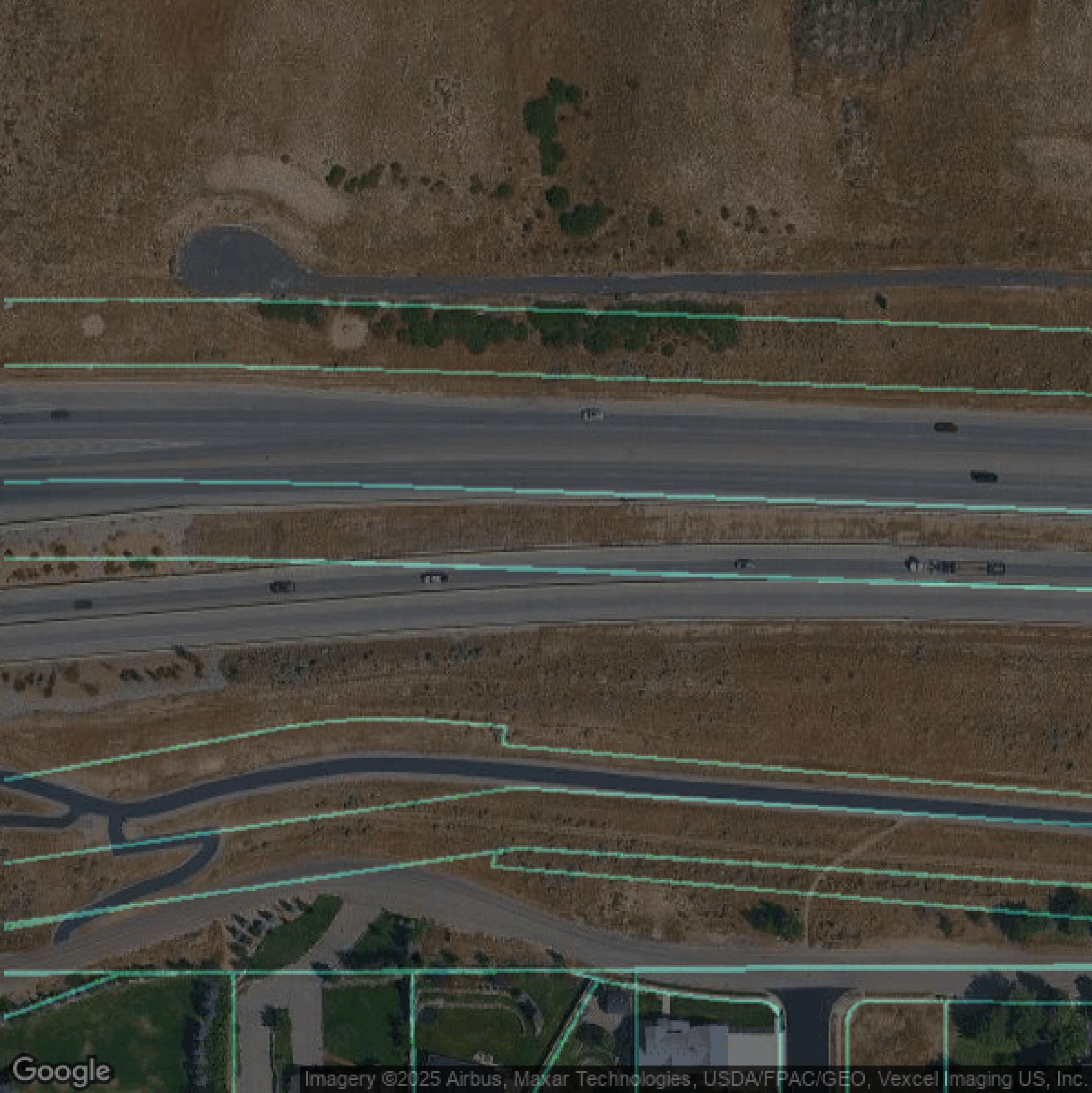 This image shows parcel data in Utah County created using GIS data in Equator.