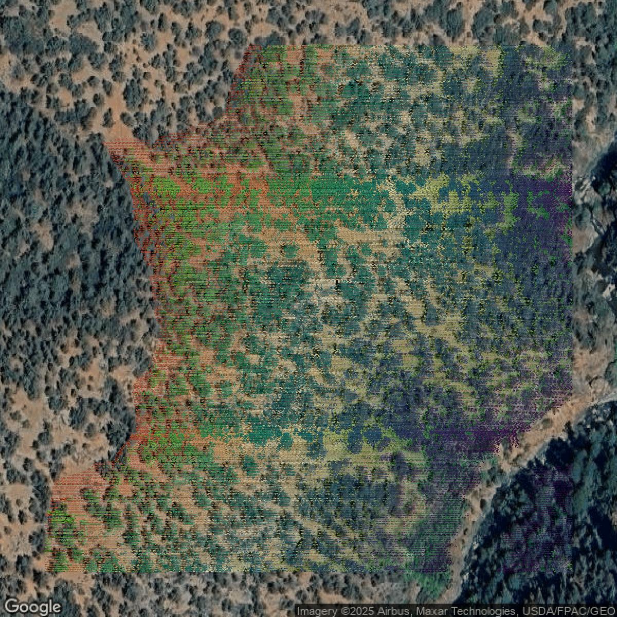 This image shows a LiDAR point cloud in Utah County created using GIS data in Equator.
