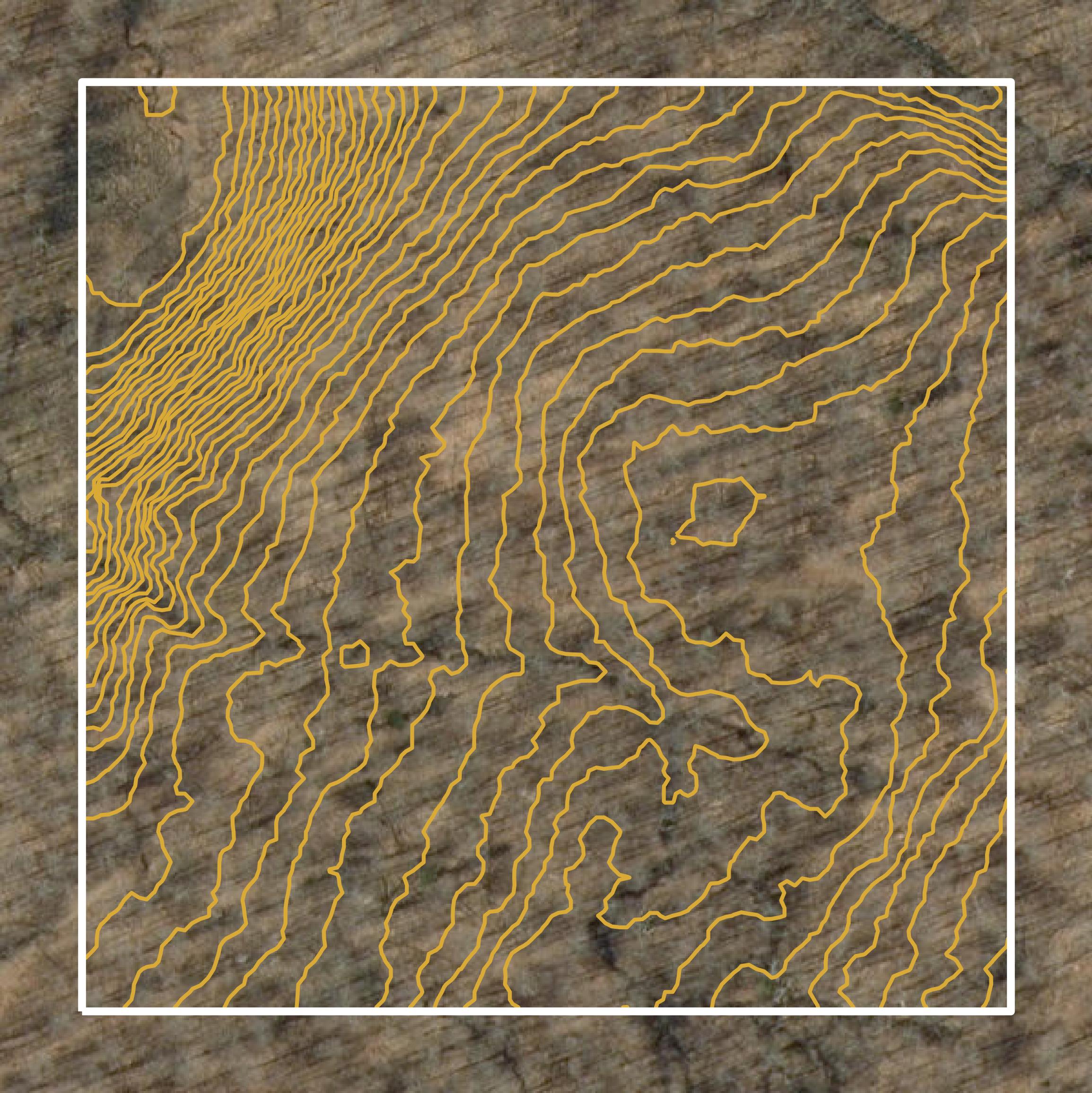 This image shows a contour map in Bennington County created using GIS data in Equator.