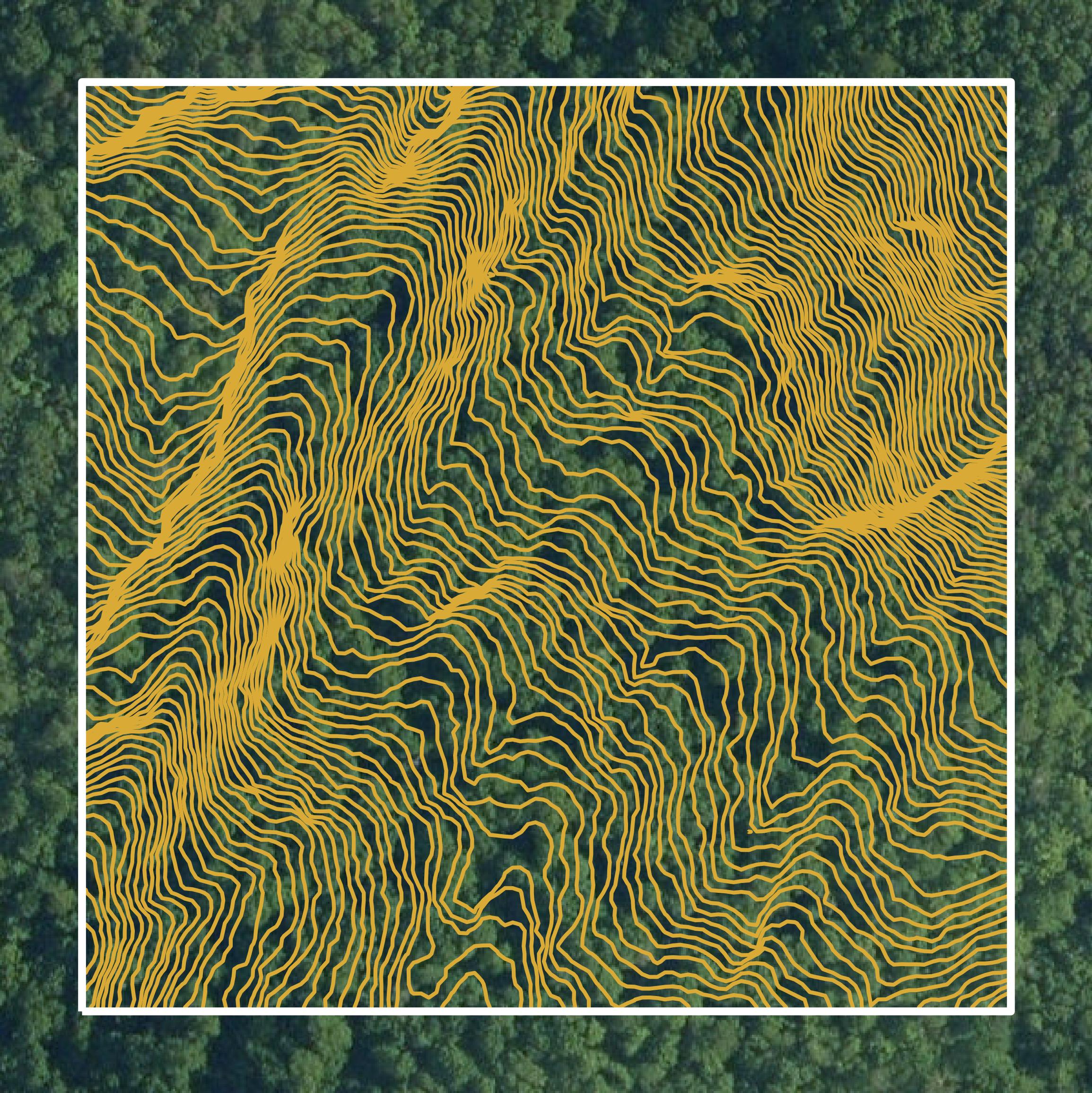 This image shows a contour map in Franklin County created using GIS data in Equator.