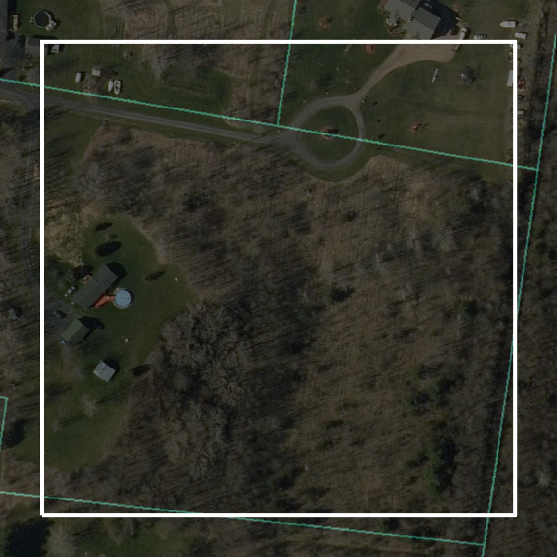 This image shows parcel and building data in Grand Isle County created using GIS data in Equator.