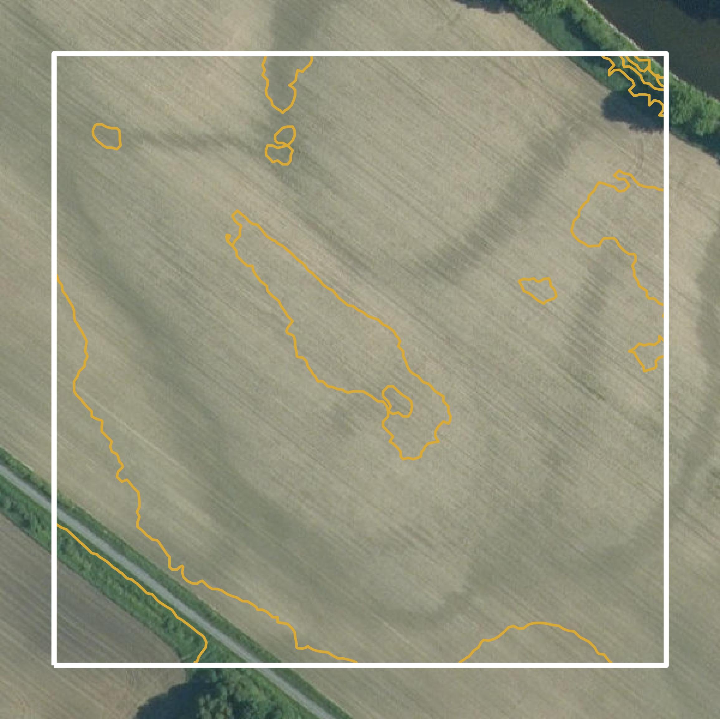 This image shows a contour map in Lamoille County created using GIS data in Equator.