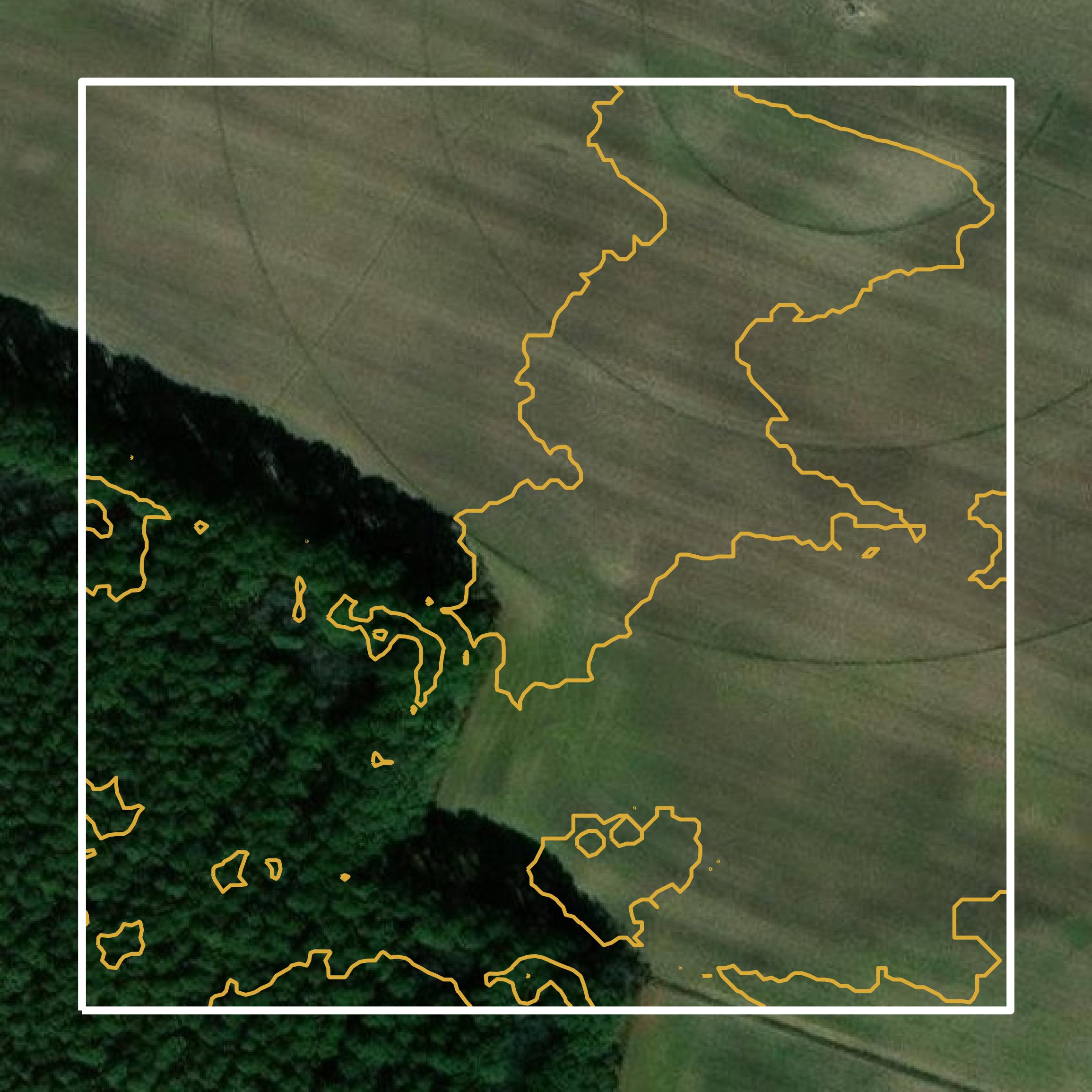 This image shows a contour map in Accomack County created using GIS data in Equator.