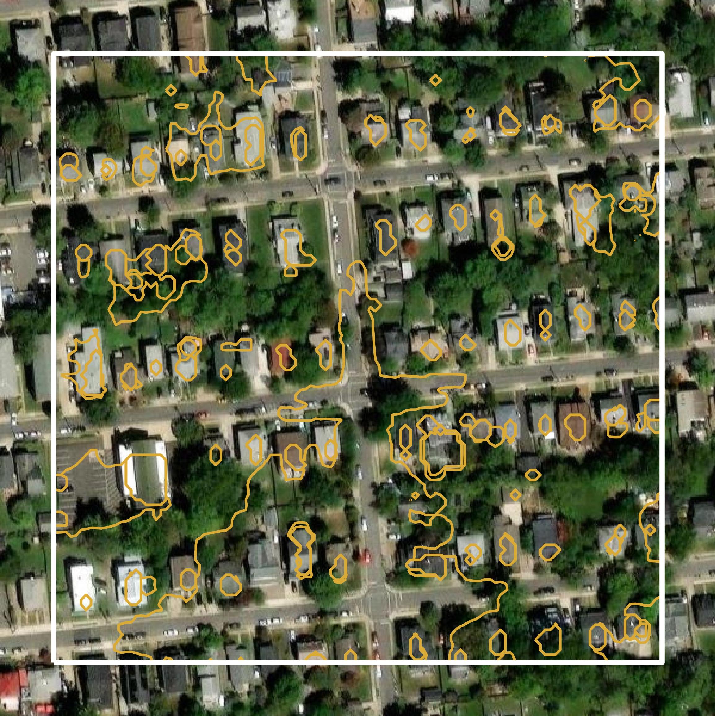 This image shows a contour map in Alexandria city created using GIS data in Equator.