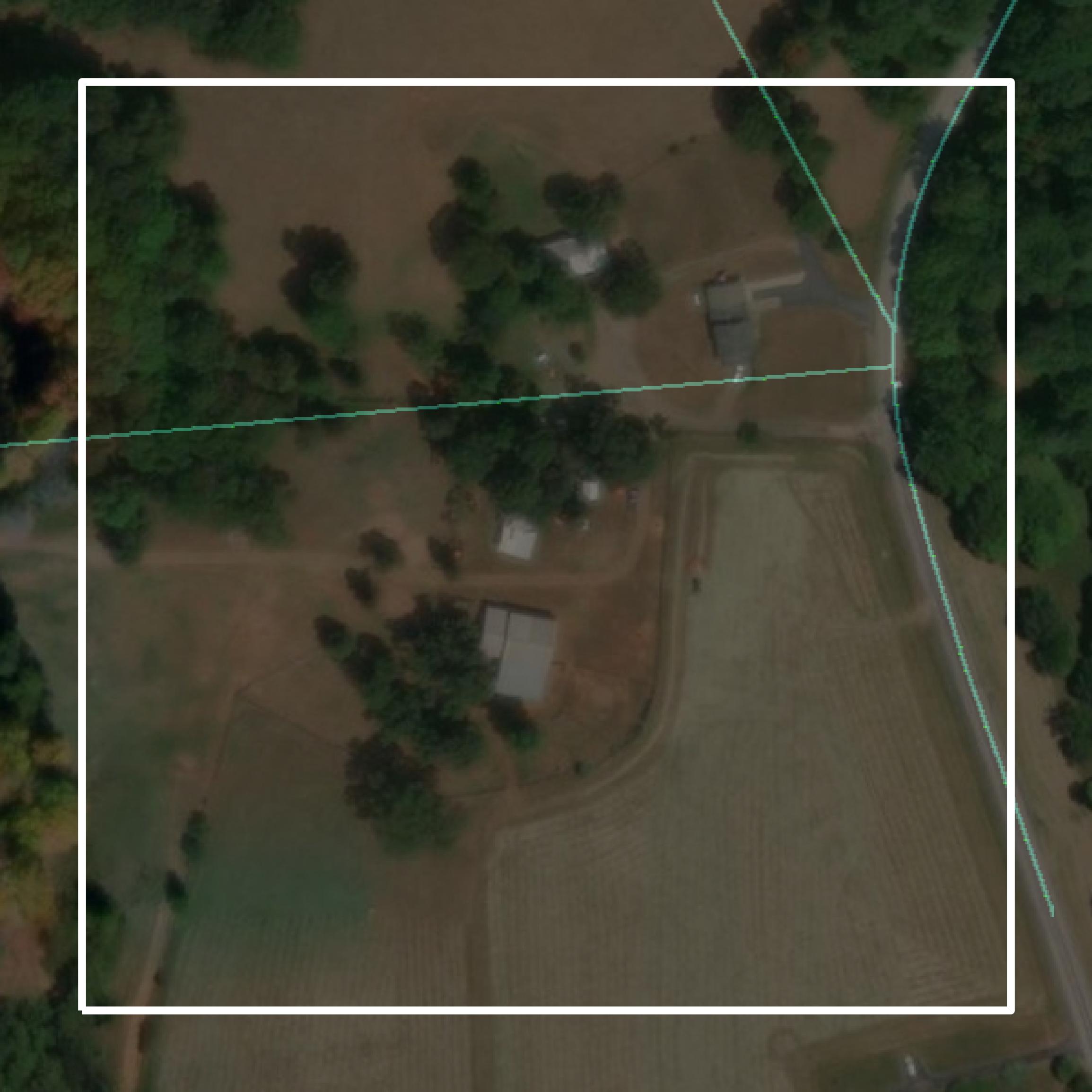 This image shows parcel and building data in Bedford County created using GIS data in Equator.