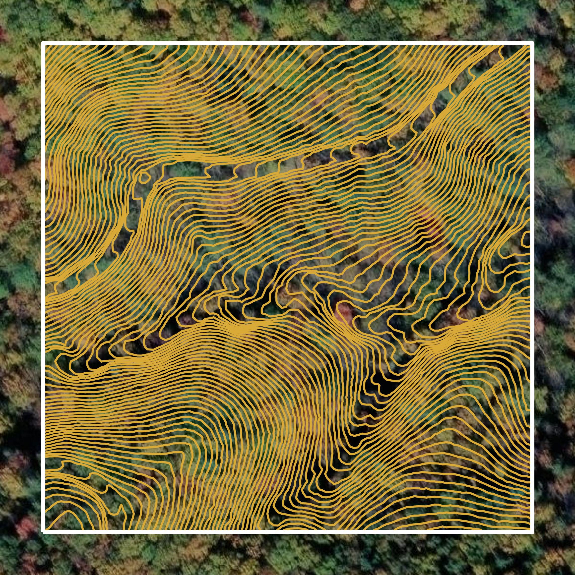 This image shows a contour map in Botetourt County created using GIS data in Equator.