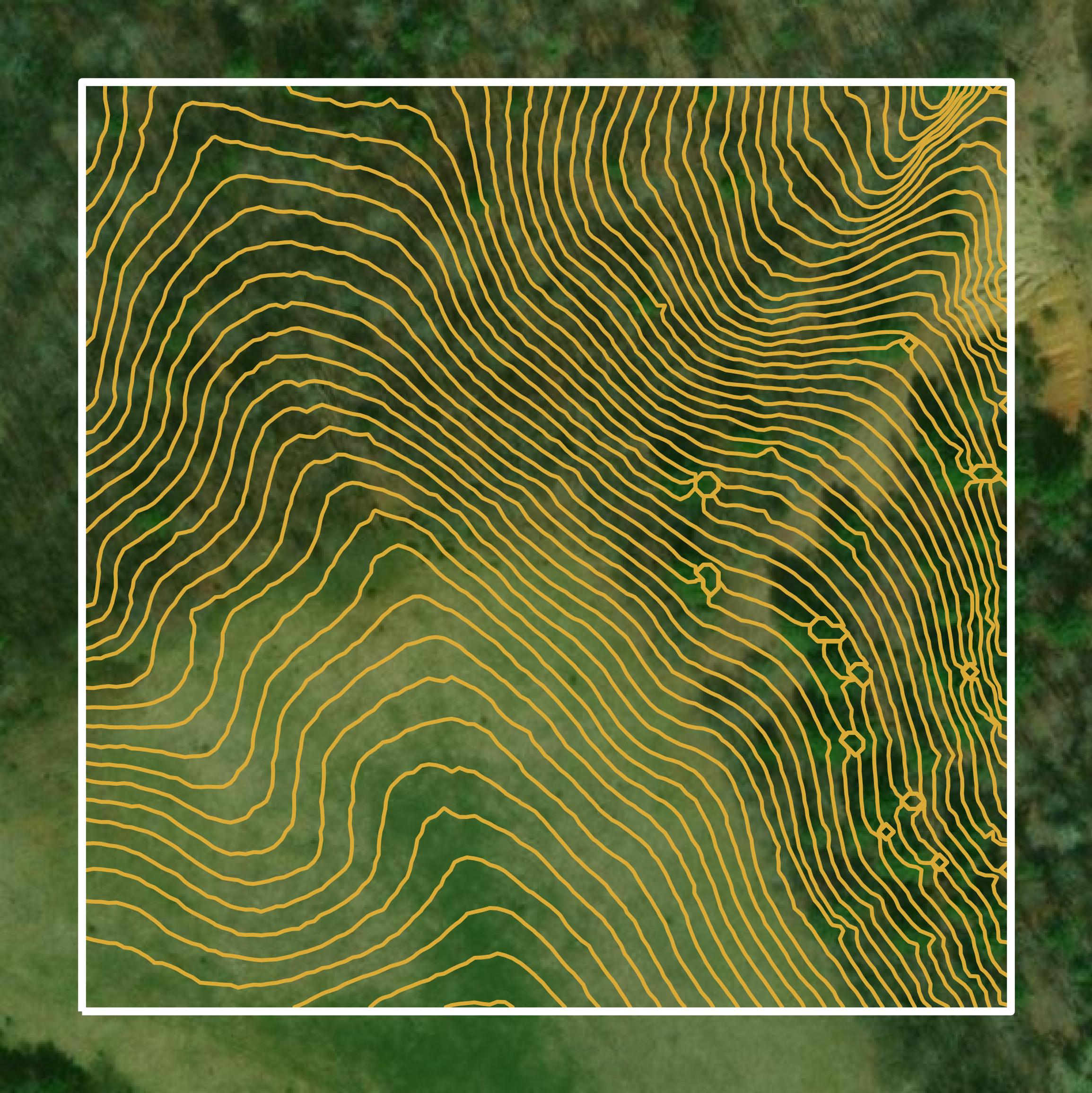 This image shows a contour map in Carroll County created using GIS data in Equator.