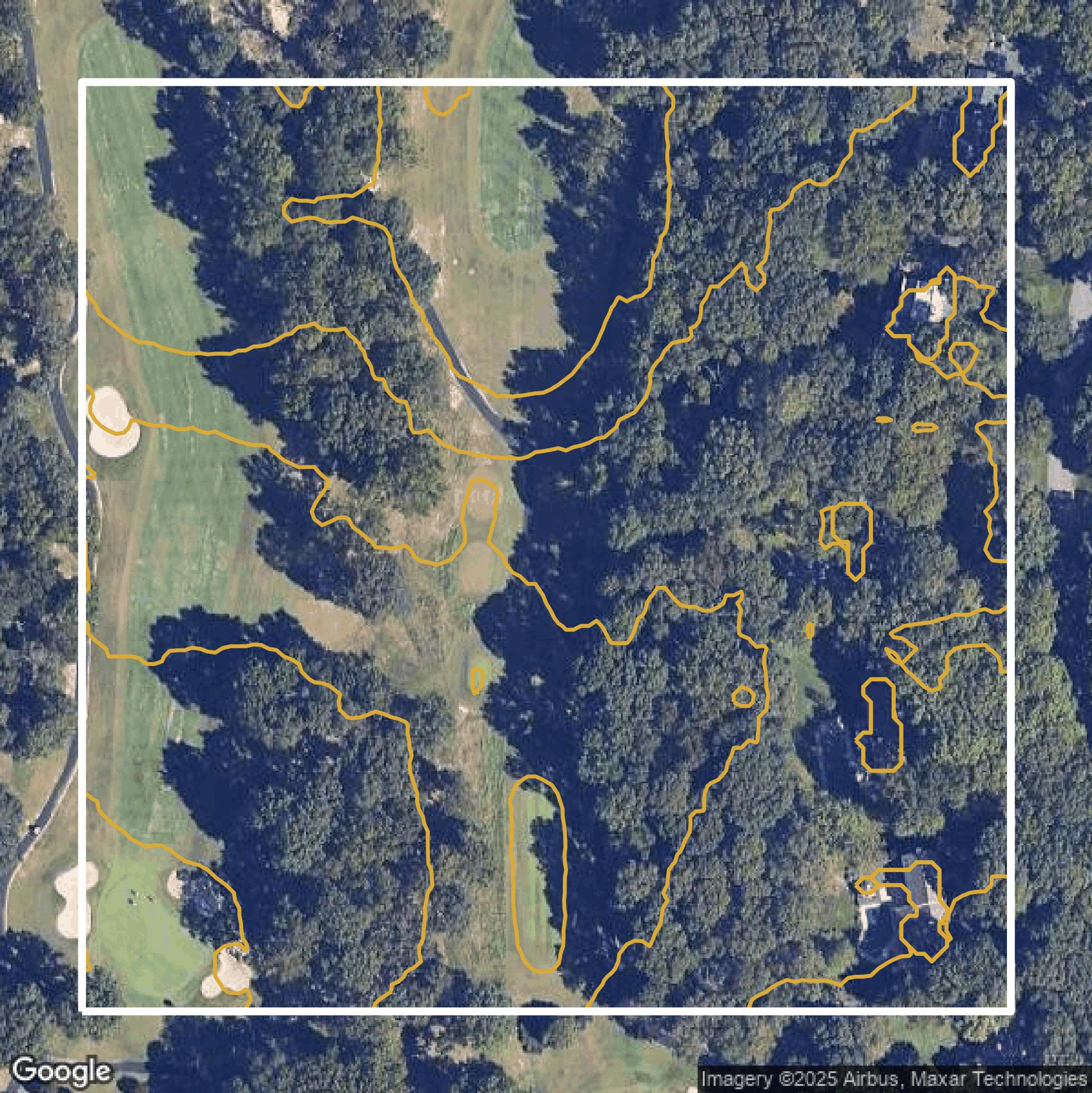 This image shows a contour map in Chesterfield County created using GIS data in Equator.
