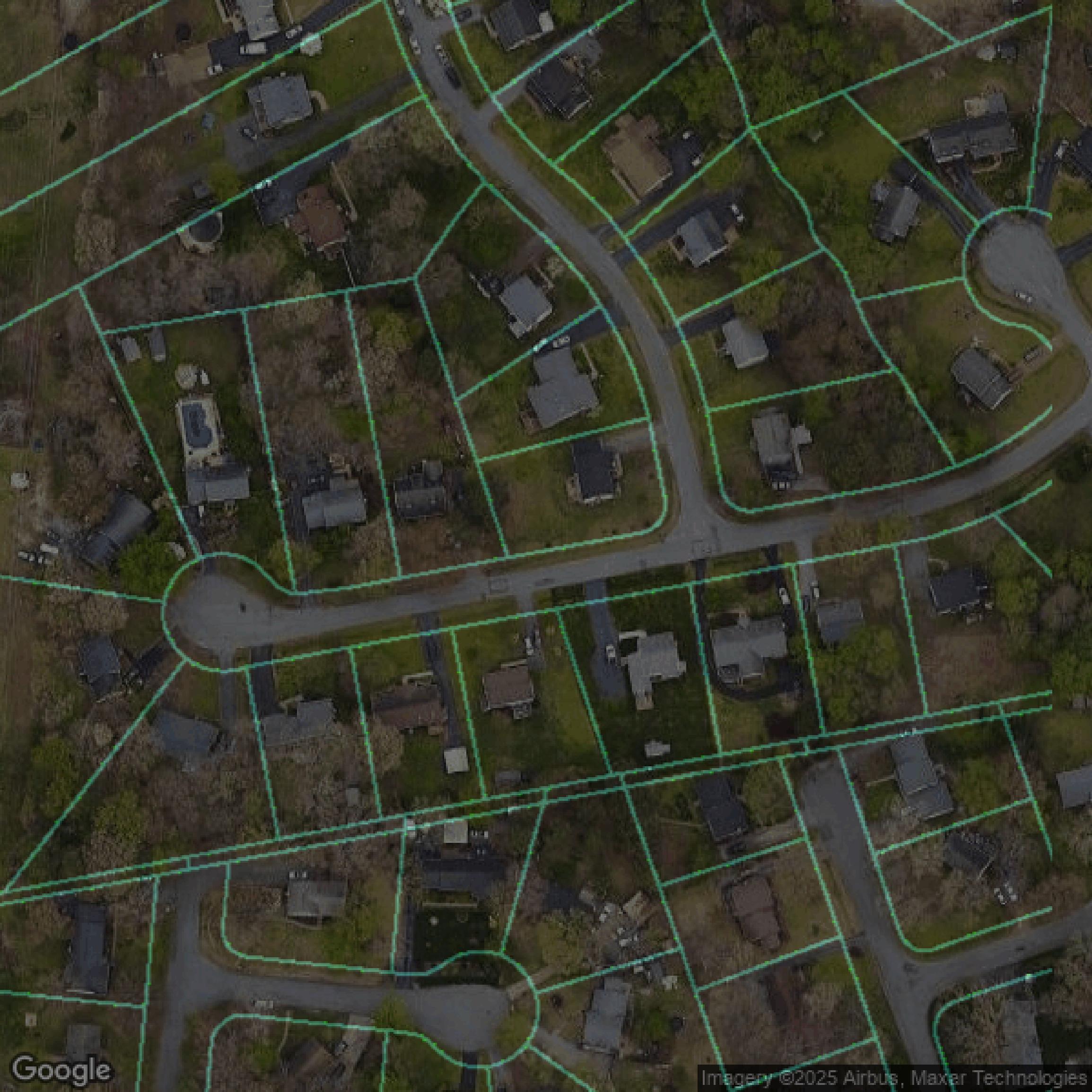 This image shows parcel data in Chesterfield County created using GIS data in Equator.