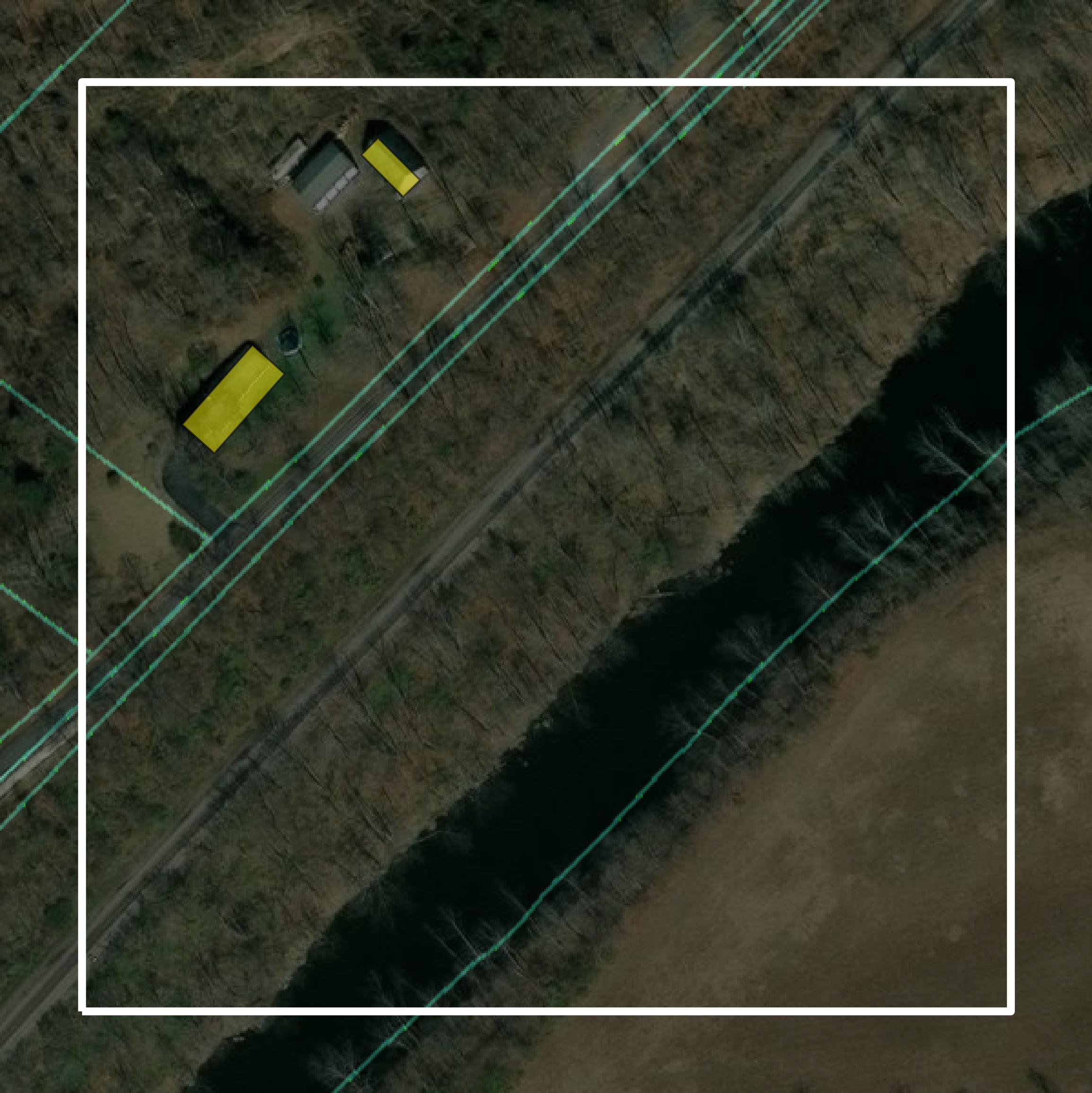 This image shows parcel and building data in Covington city created using GIS data in Equator.