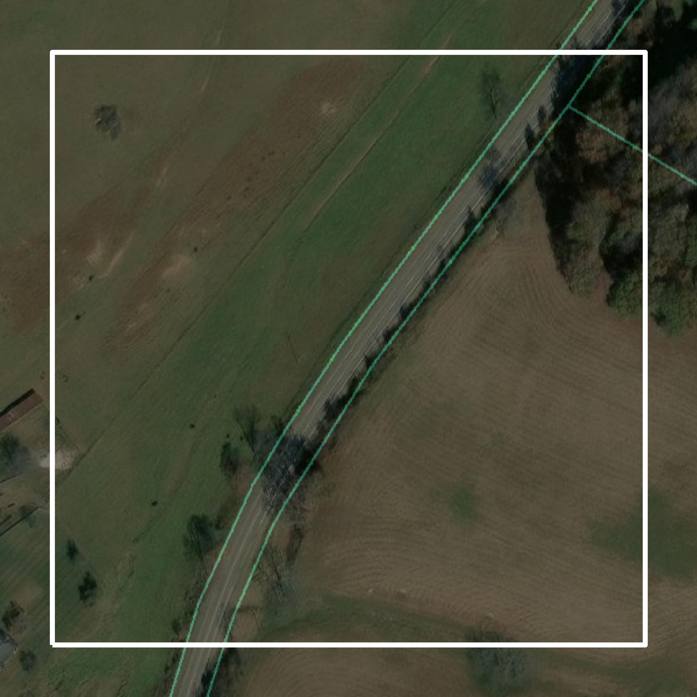 This image shows parcel and building data in Craig County created using GIS data in Equator.