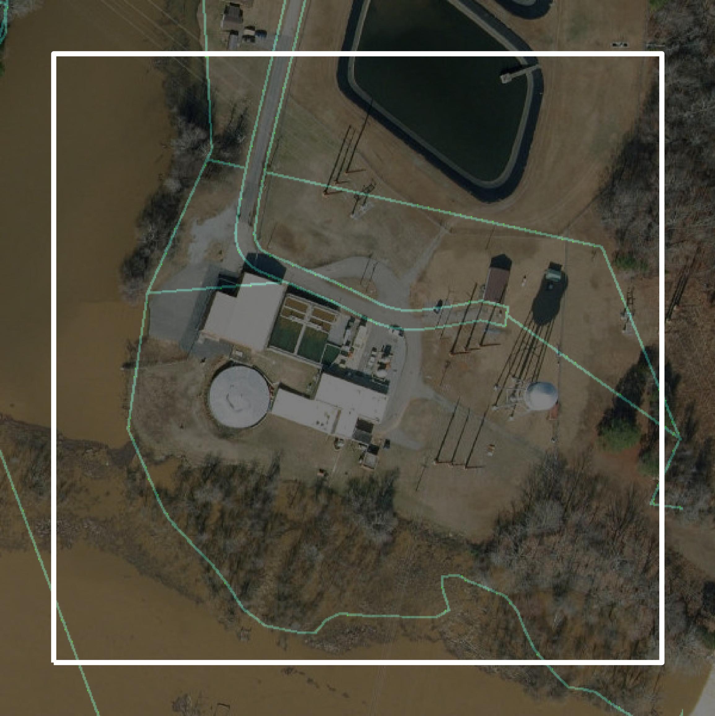 This image shows parcel and building data in Emporia city created using GIS data in Equator.