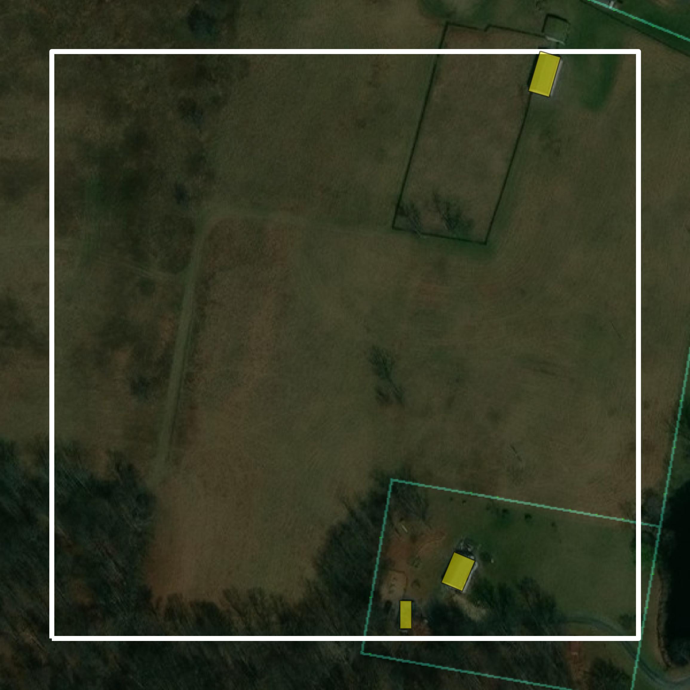 This image shows parcel and building data in Fauquier County created using GIS data in Equator.