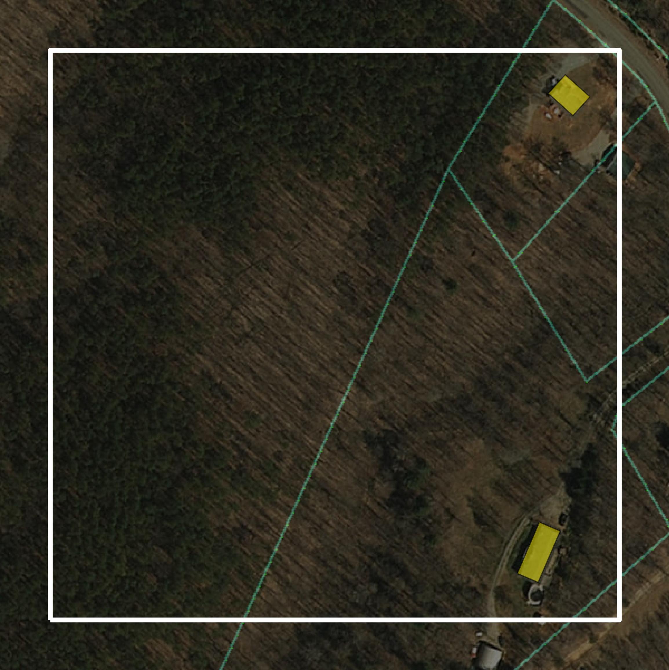 This image shows parcel and building data in Franklin County created using GIS data in Equator.