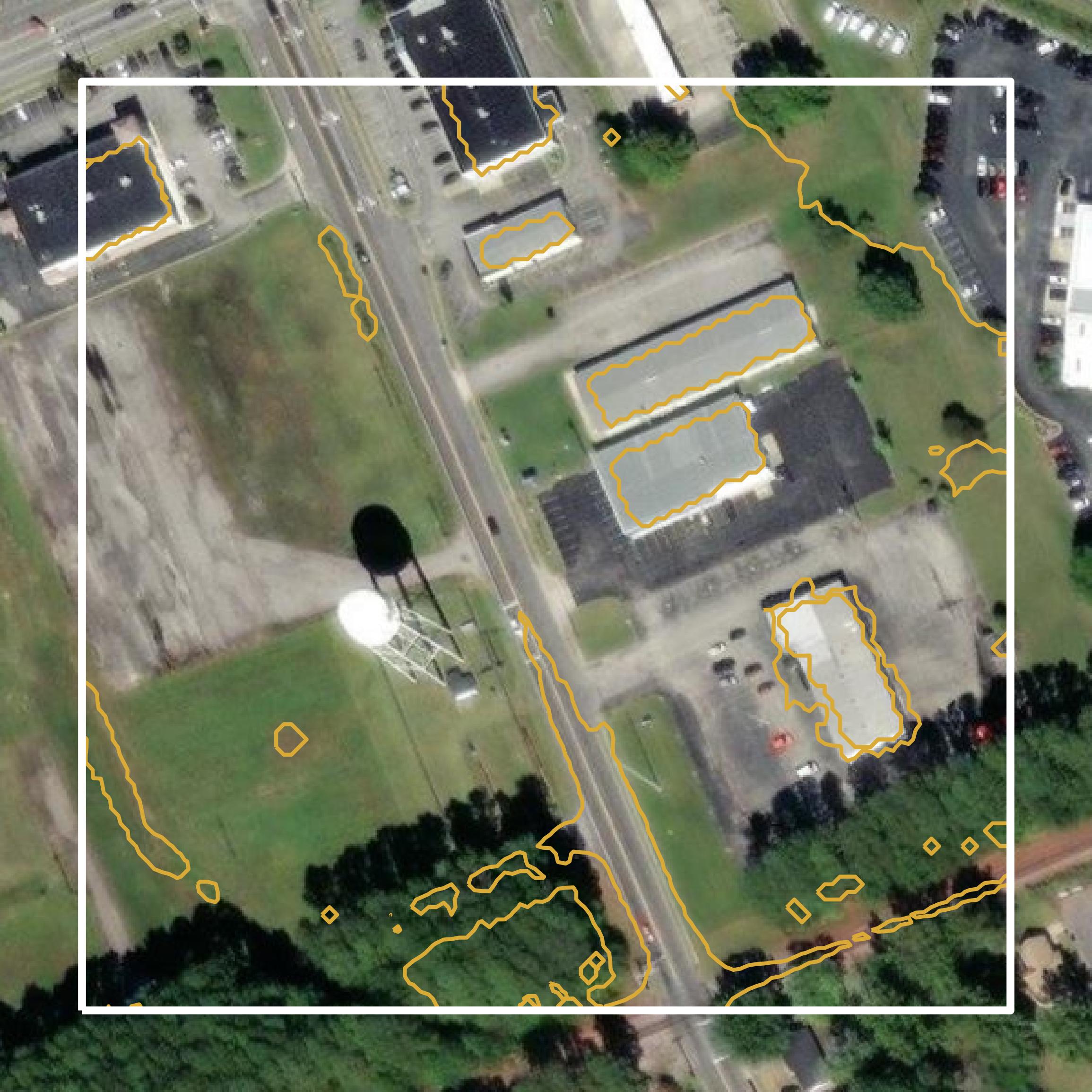 This image shows a contour map in Franklin city created using GIS data in Equator.