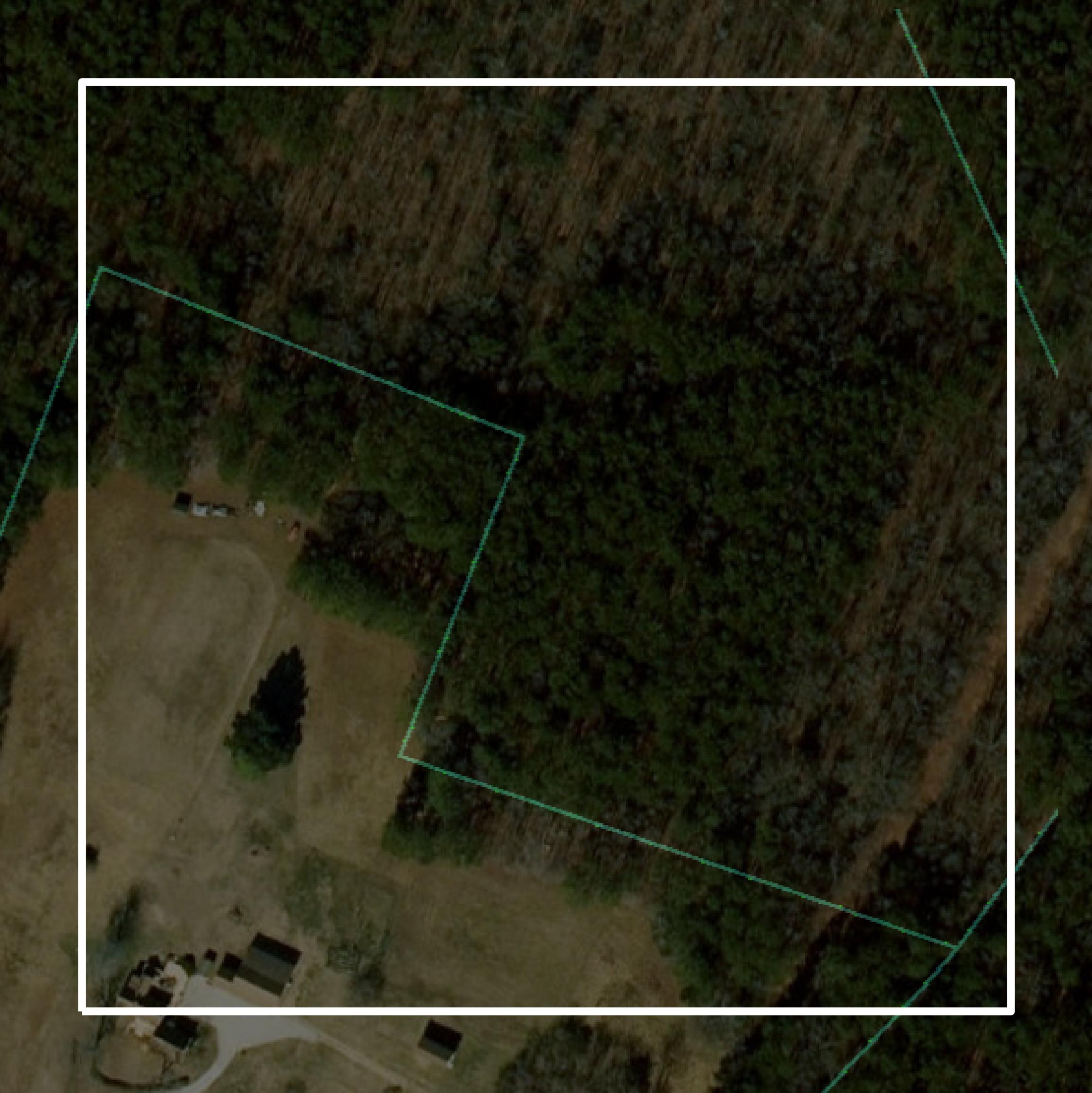 This image shows parcel and building data in Goochland County created using GIS data in Equator.