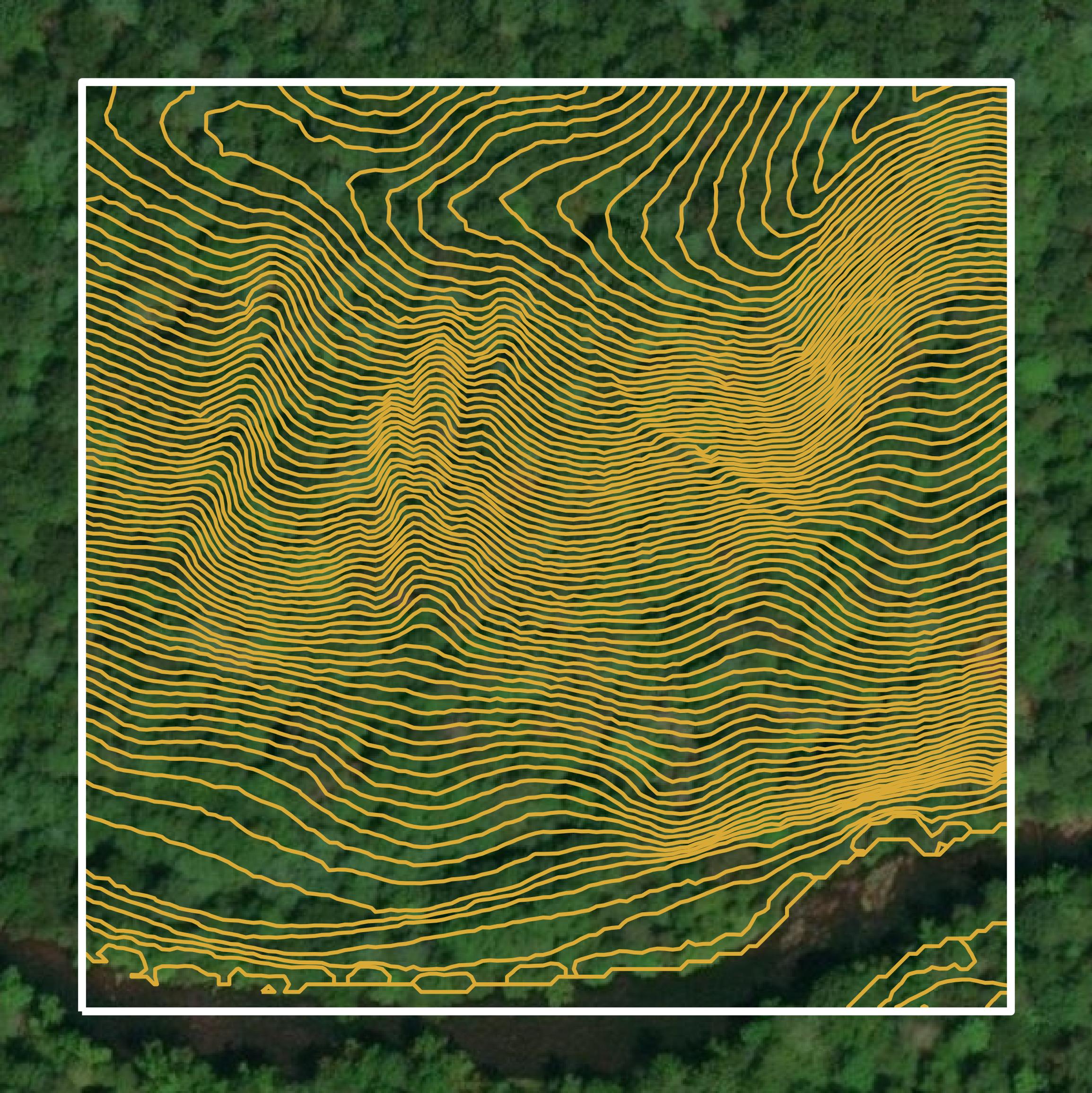 This image shows a contour map in Henry County created using GIS data in Equator.
