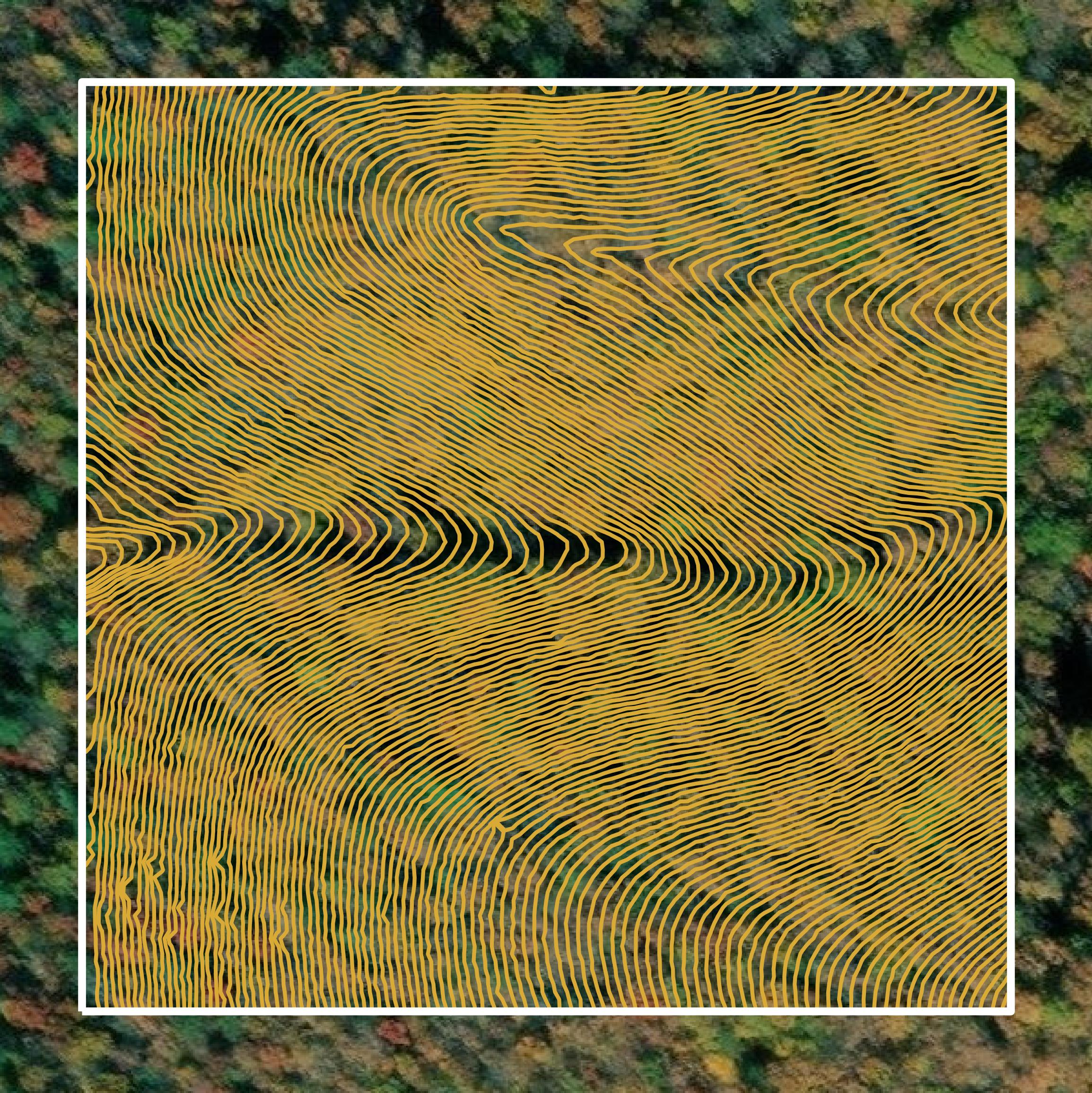 This image shows a contour map in Highland County created using GIS data in Equator.