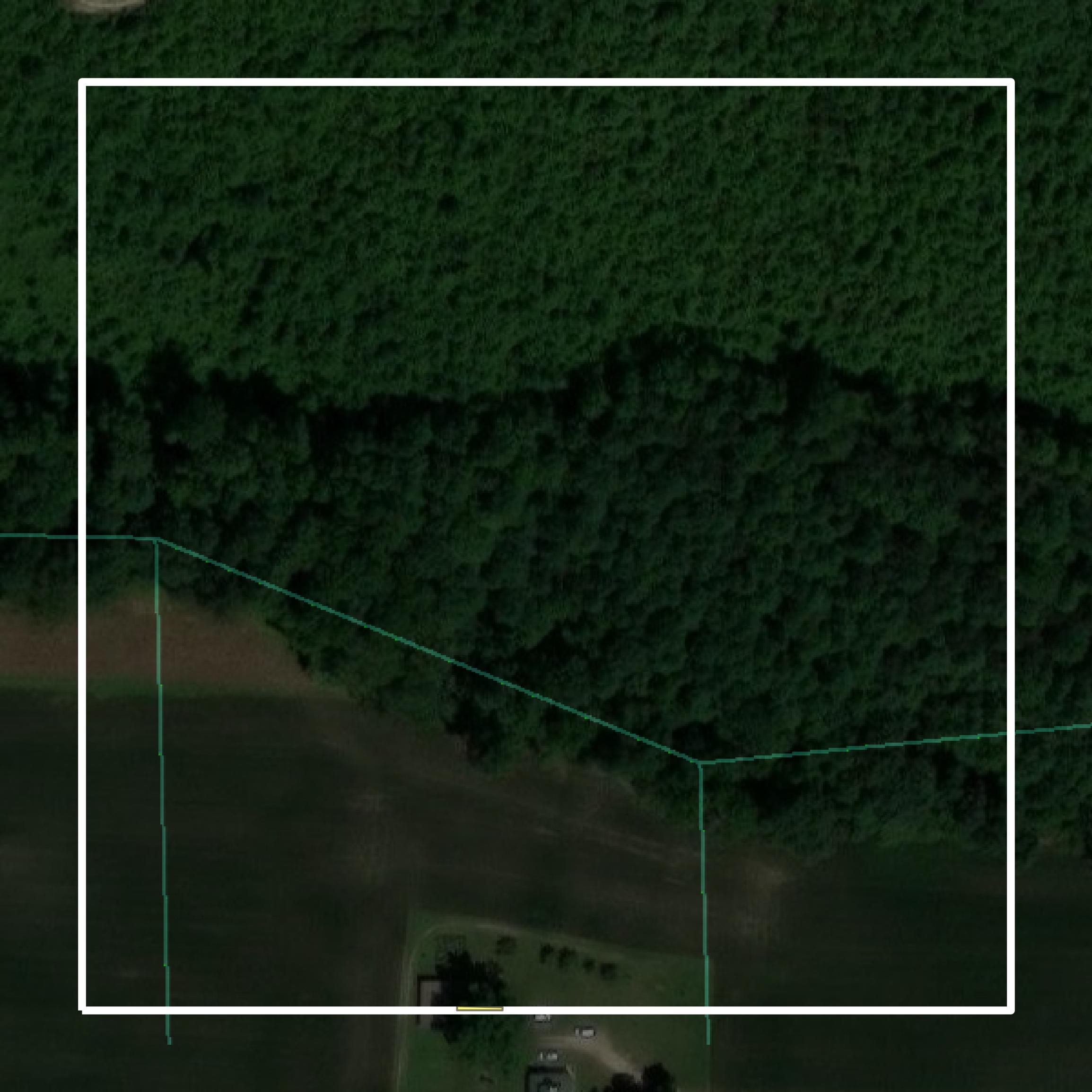 This image shows parcel and building data in King and Queen County created using GIS data in Equator.