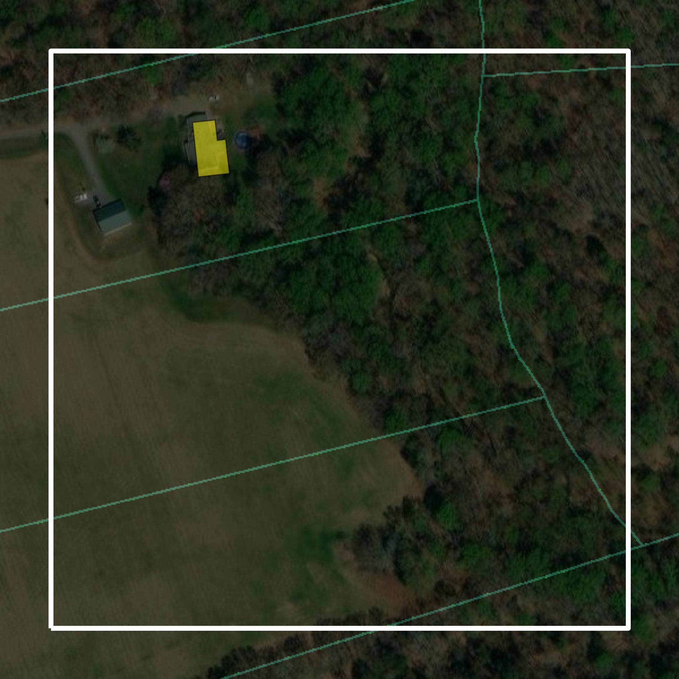 This image shows parcel and building data in King George County created using GIS data in Equator.
