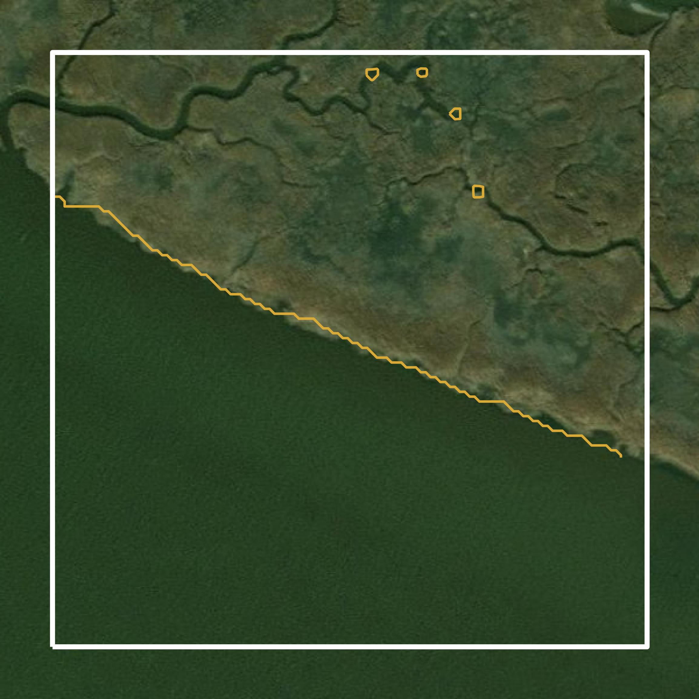 This image shows a contour map in King William County created using GIS data in Equator.