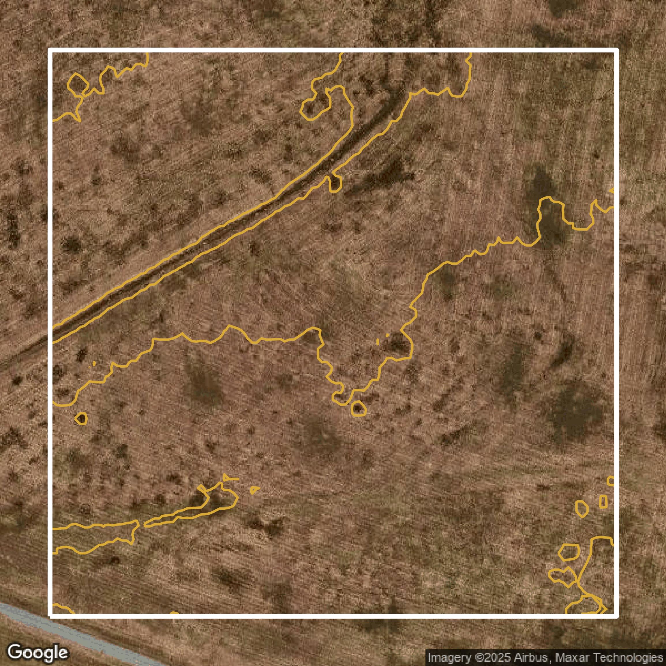 This image shows a contour map in Loudoun County created using GIS data in Equator.