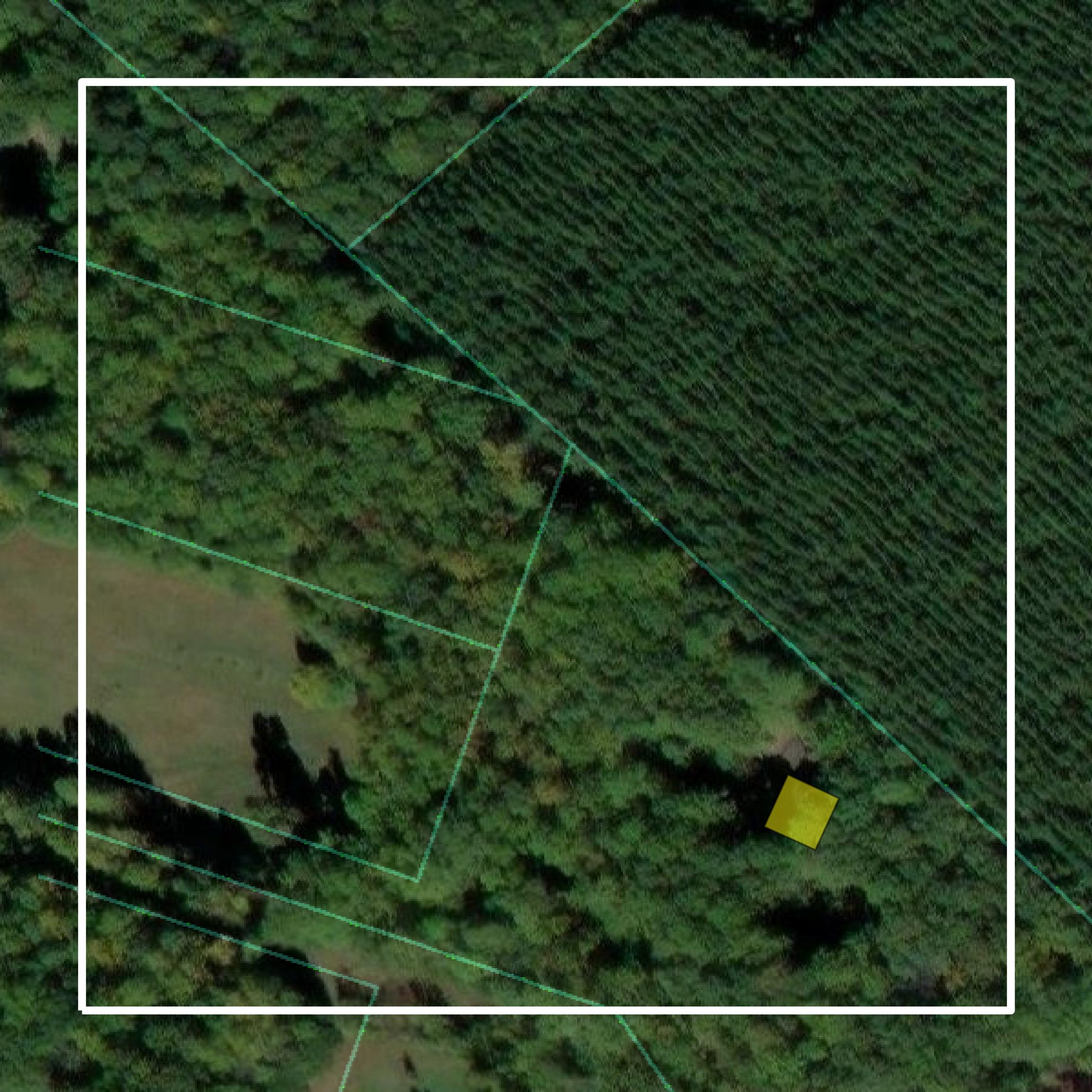 This image shows parcel and building data in Louisa County created using GIS data in Equator.