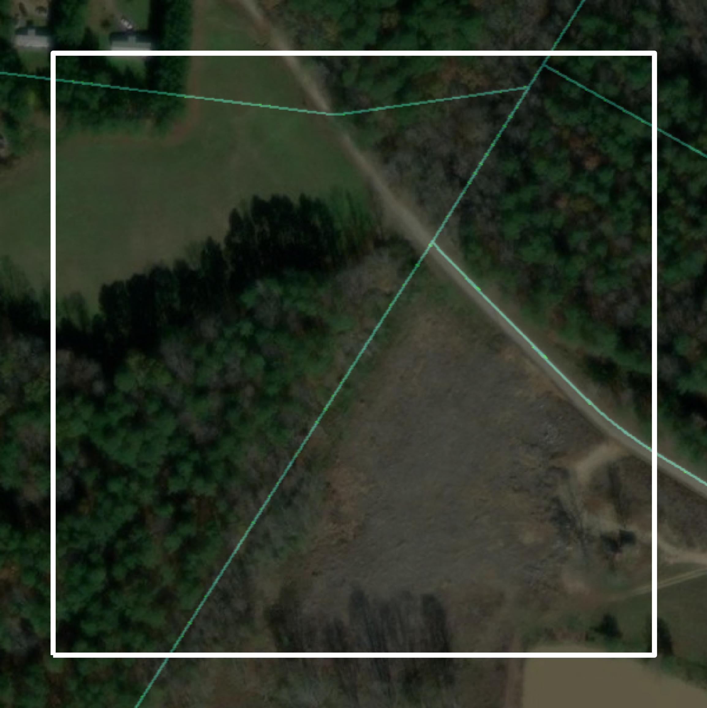 This image shows parcel and building data in Lunenburg County created using GIS data in Equator.