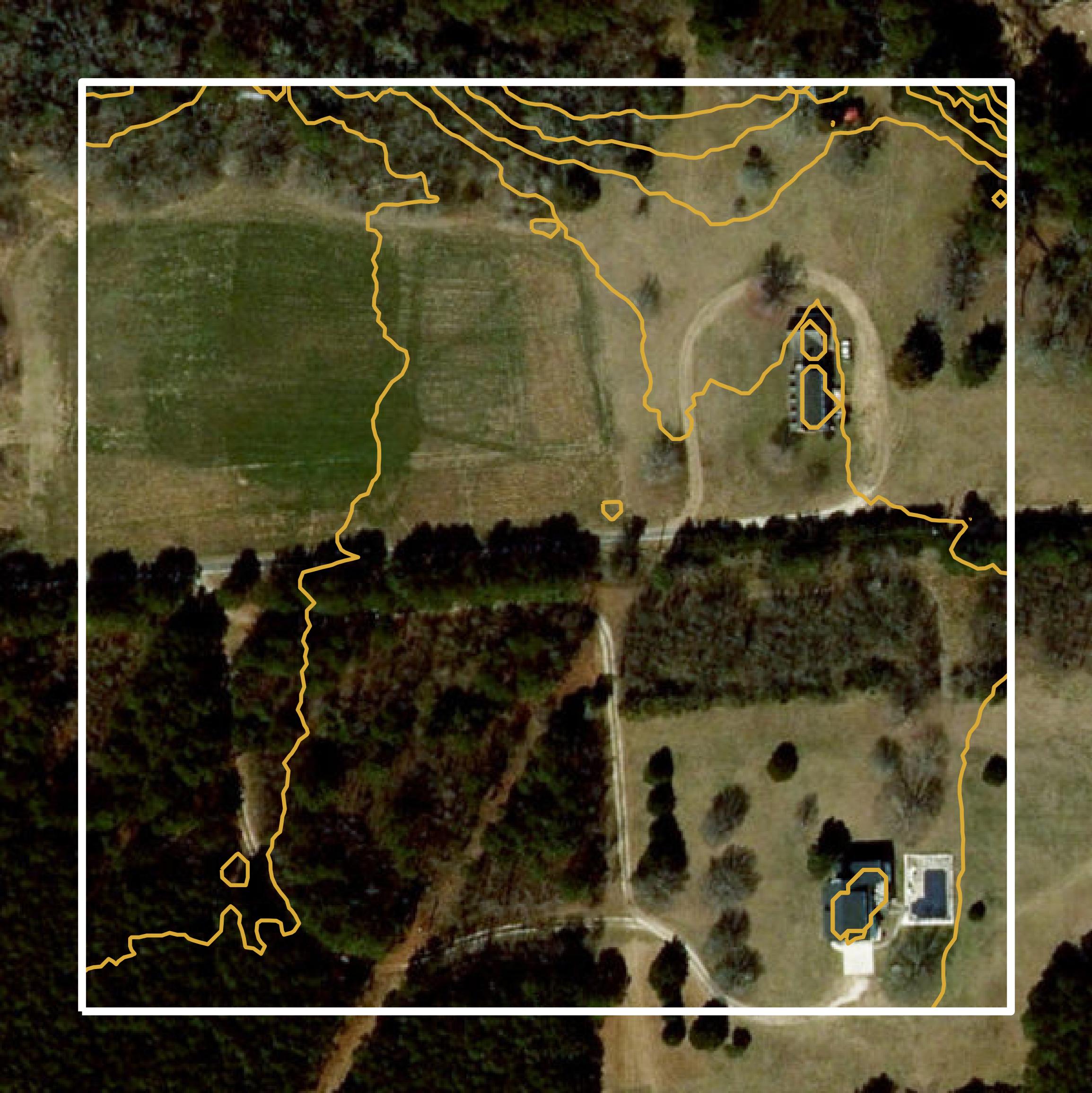 This image shows a contour map in Northampton County created using GIS data in Equator.