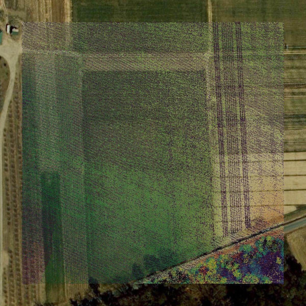 This image shows a LiDAR point cloud in Northampton County created using GIS data in Equator.