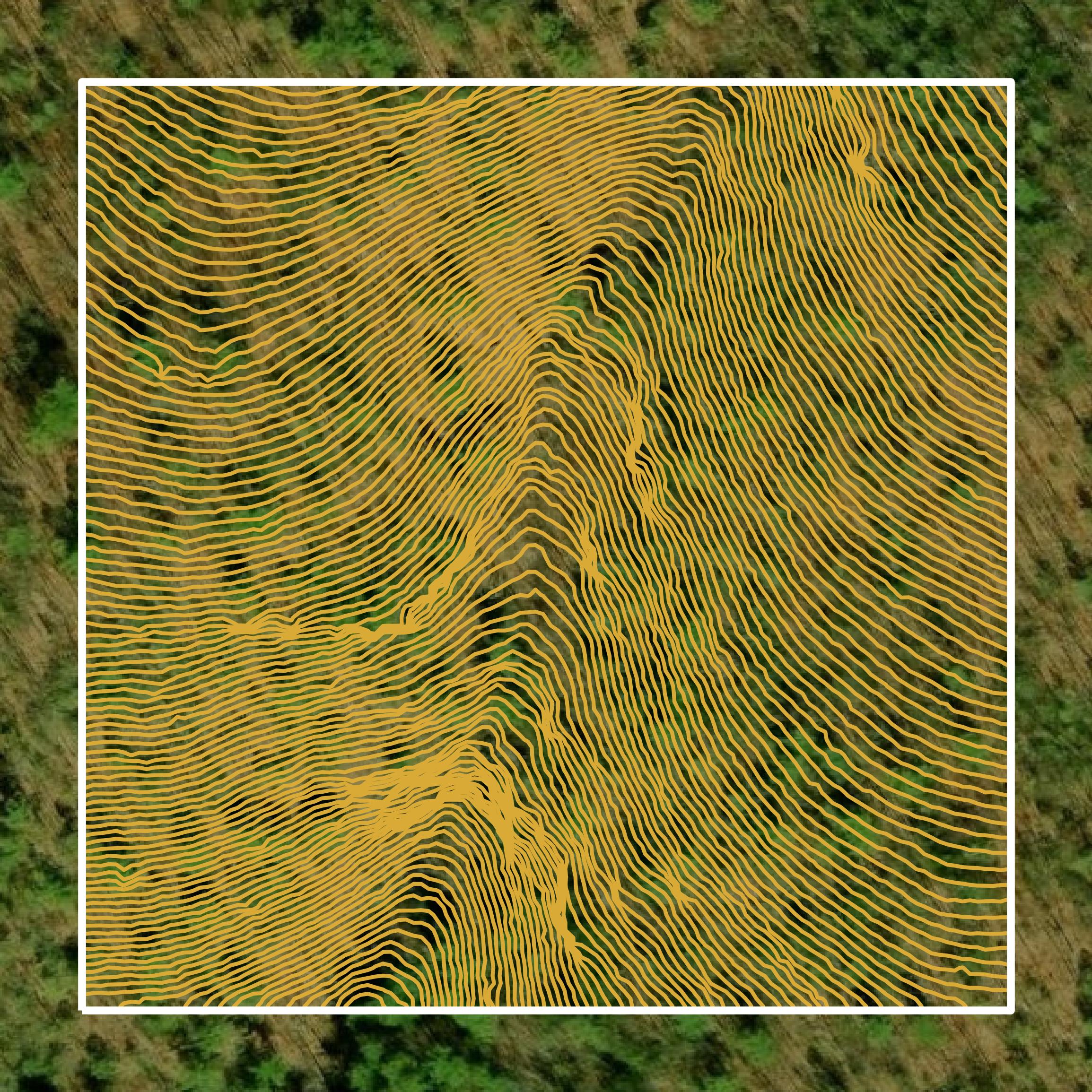 This image shows a contour map in Page County created using GIS data in Equator.