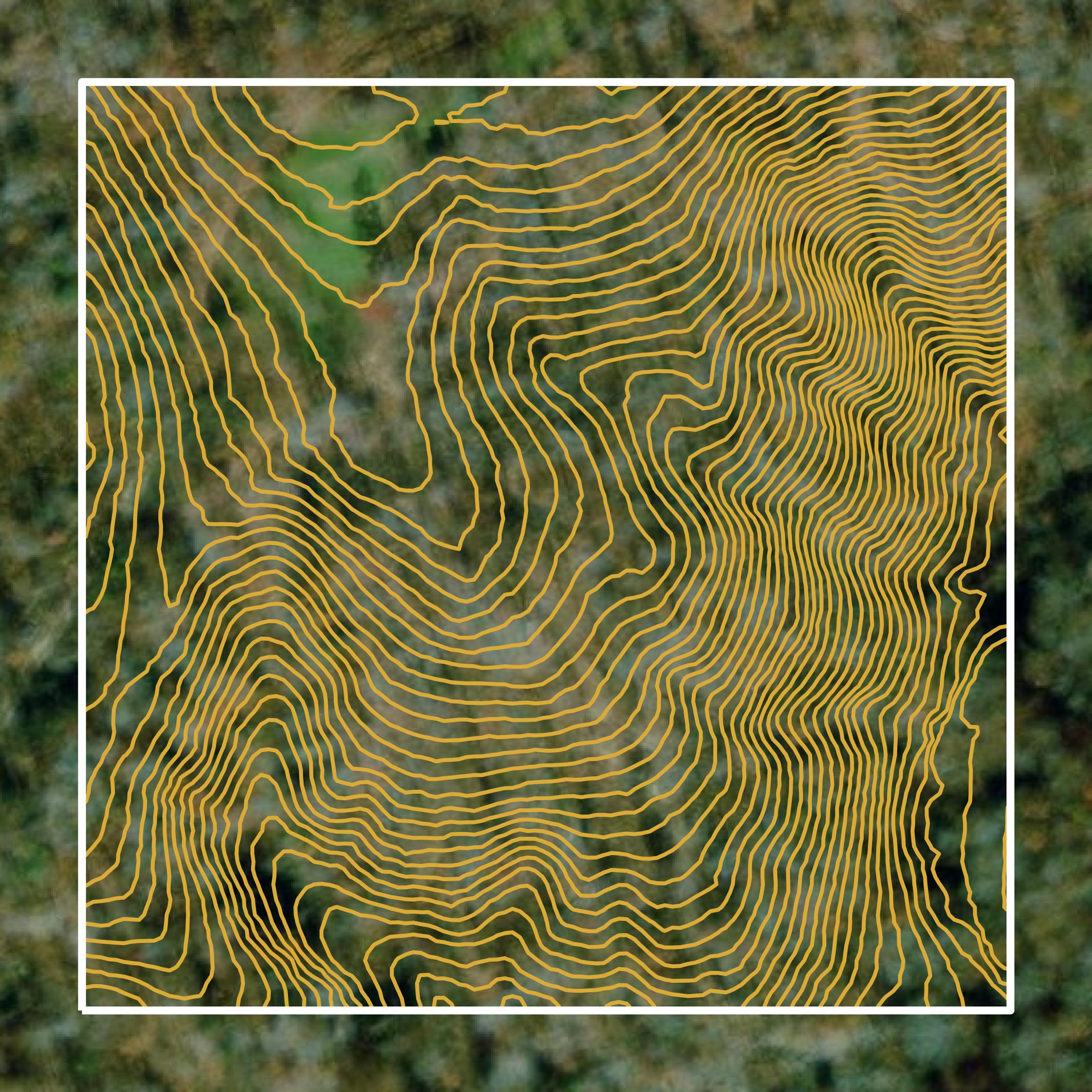 This image shows a contour map in Patrick County created using GIS data in Equator.