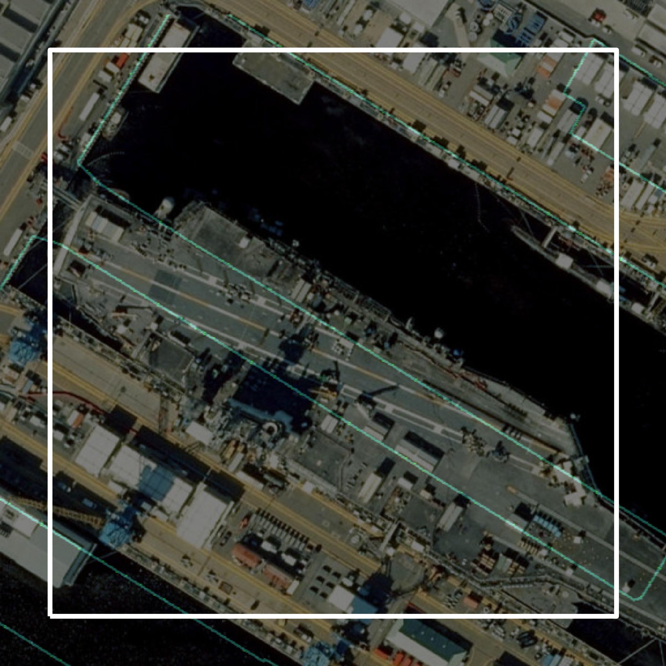 This image shows parcel and building data in Portsmouth city created using GIS data in Equator.