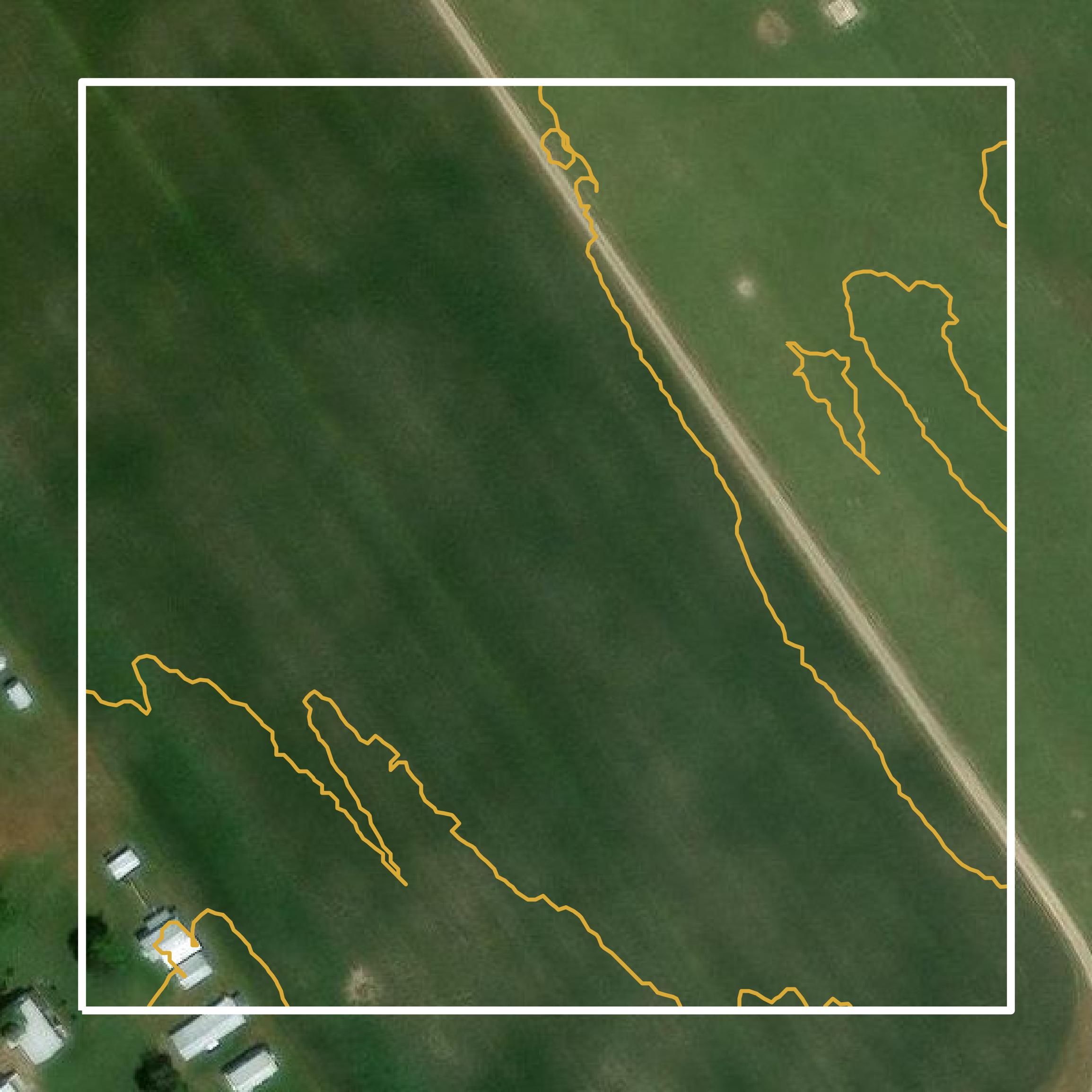 This image shows a contour map in Richmond County created using GIS data in Equator.