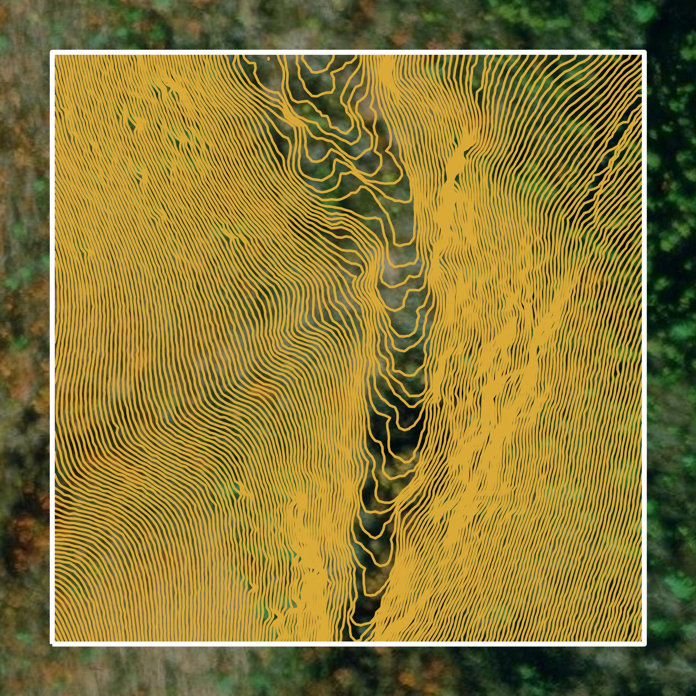 This image shows a contour map in Roanoke County created using GIS data in Equator.