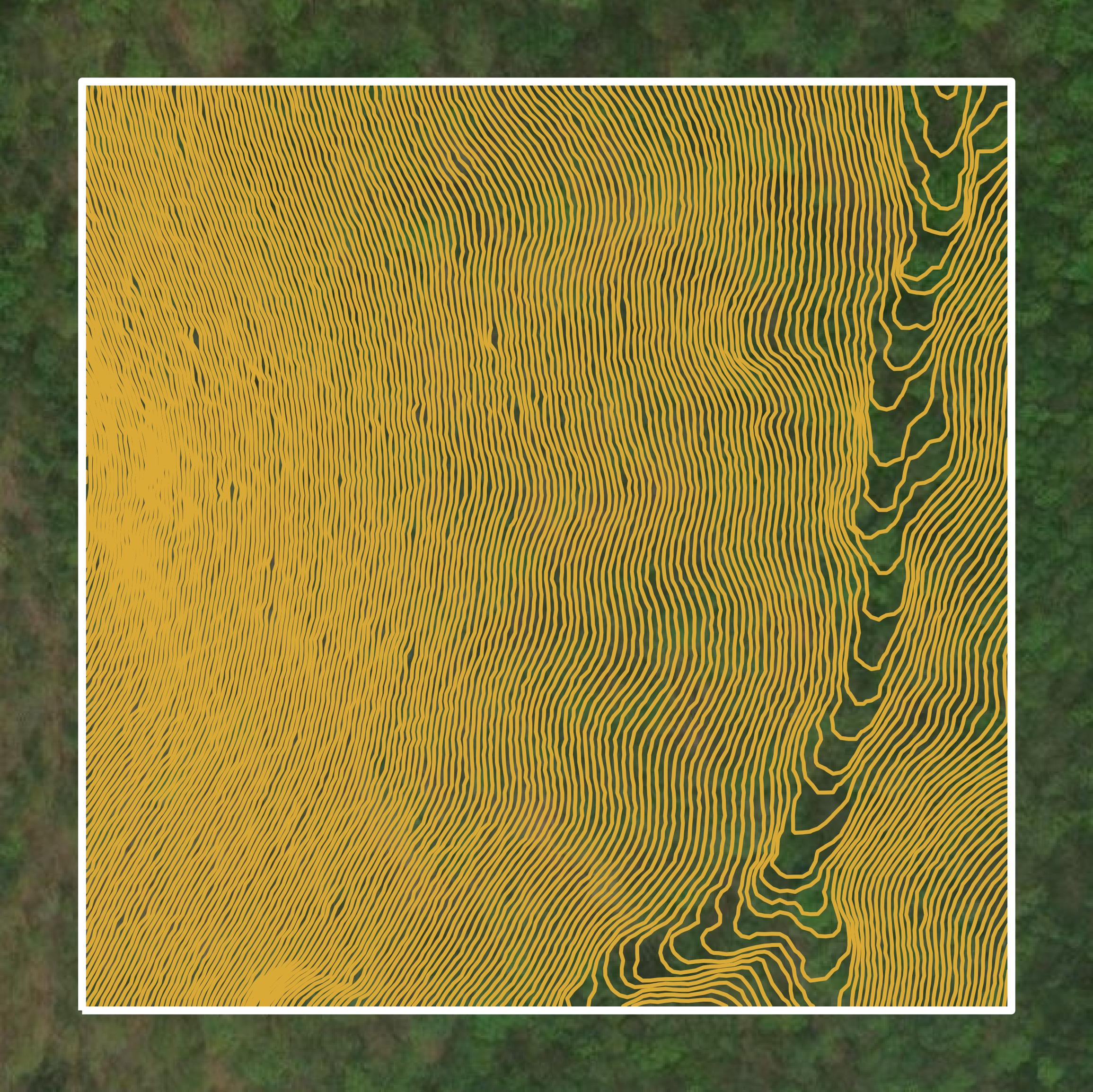 This image shows a contour map in Roanoke County created using GIS data in Equator.