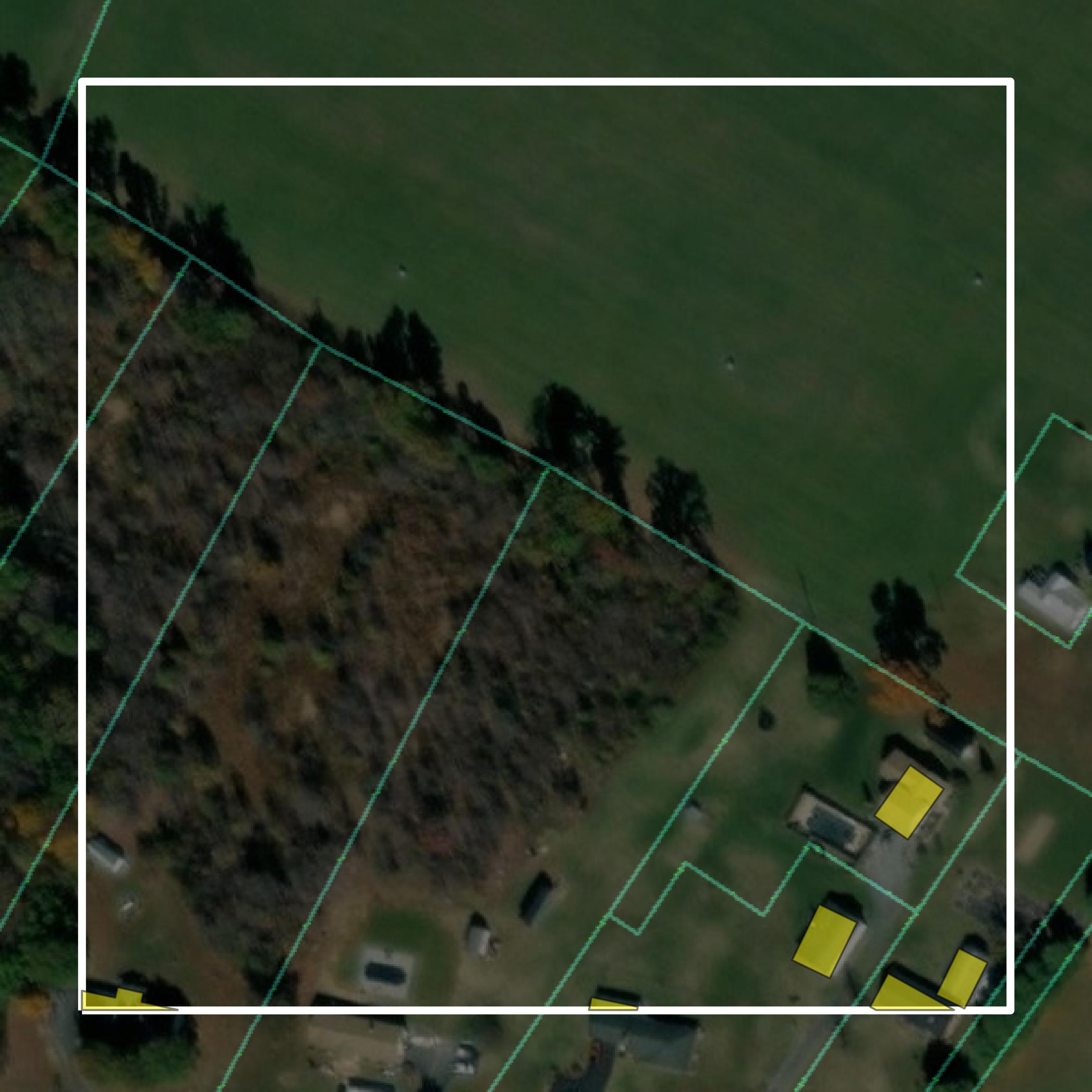 This image shows parcel and building data in Rockingham County created using GIS data in Equator.