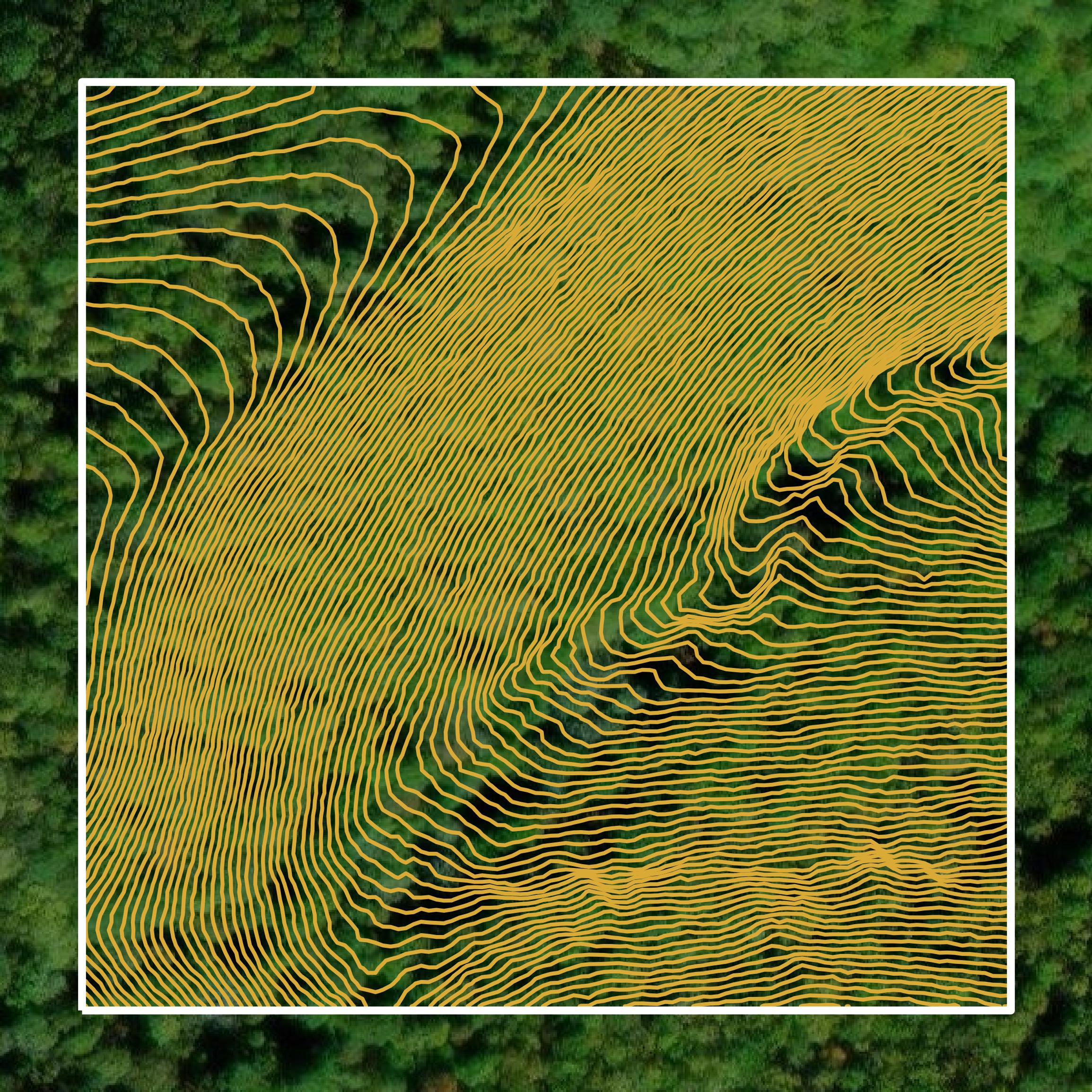 This image shows a contour map in Smyth County created using GIS data in Equator.