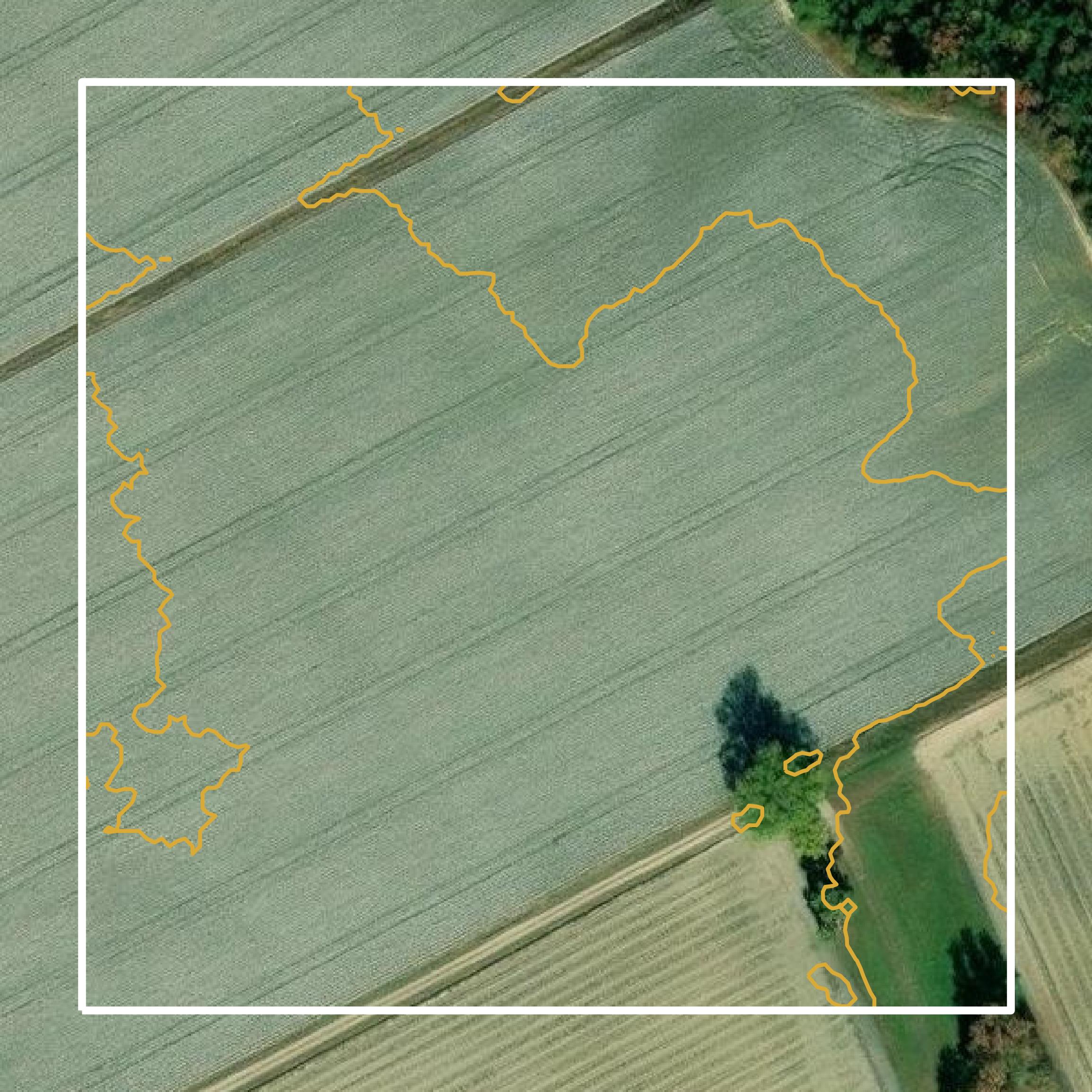 This image shows a contour map in Southampton County created using GIS data in Equator.