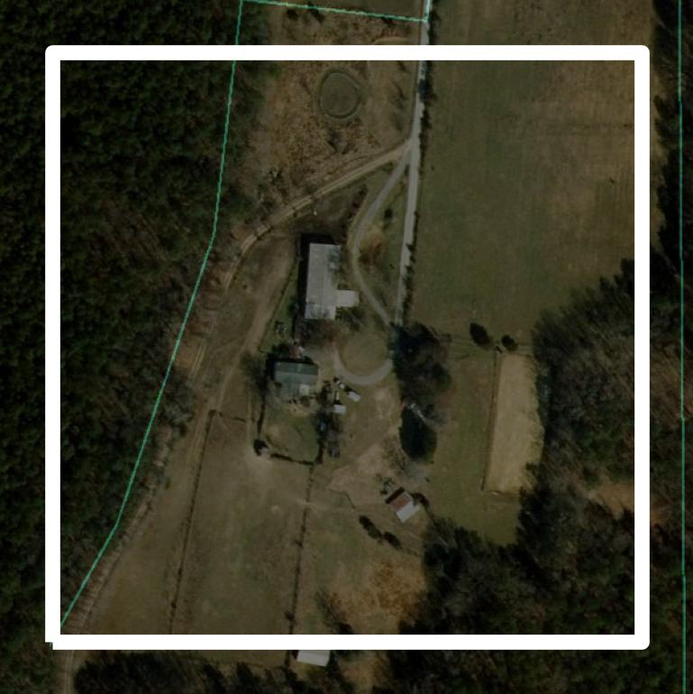 This image shows parcel and building data in Suffolk city created using GIS data in Equator.