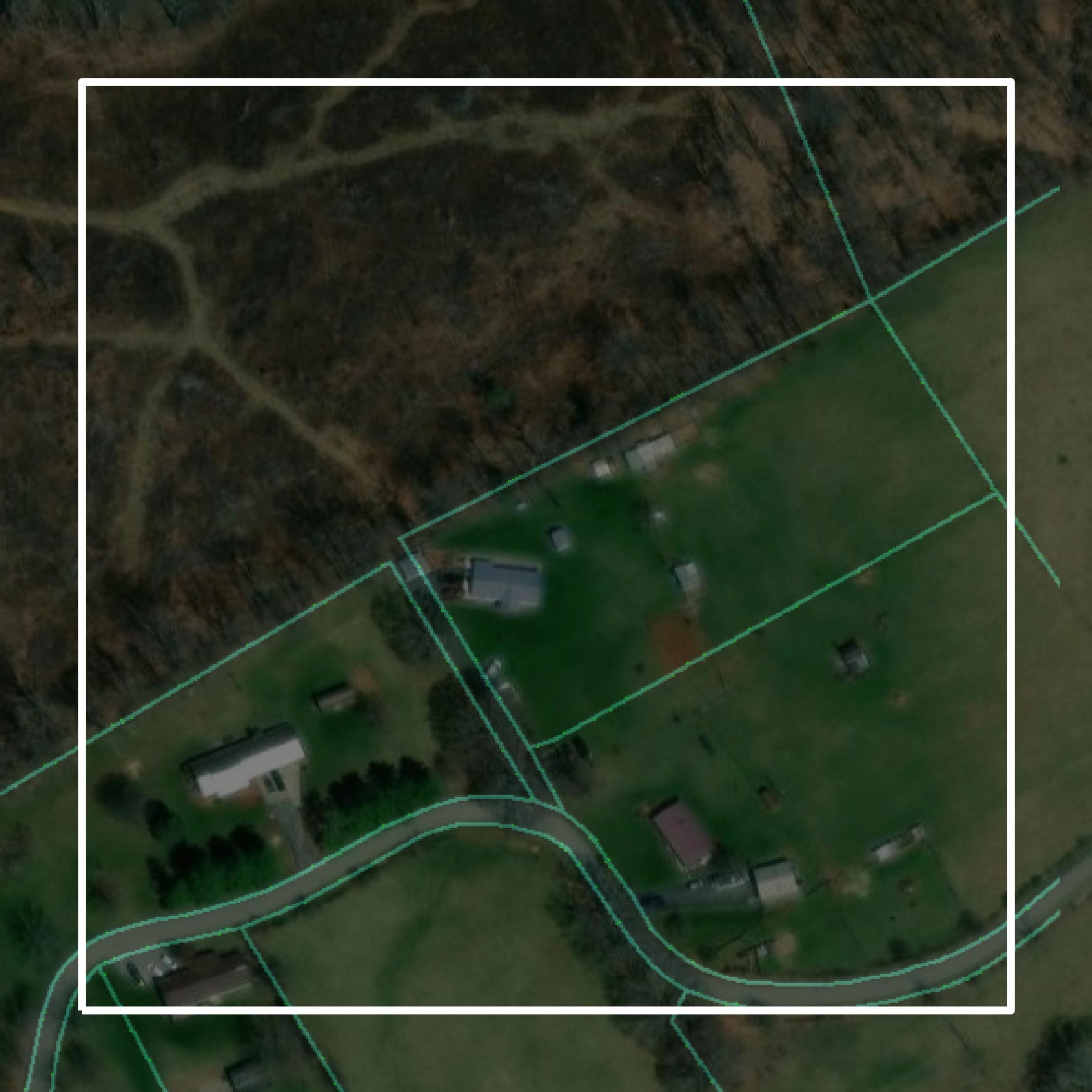 This image shows parcel and building data in Tazewell County created using GIS data in Equator.