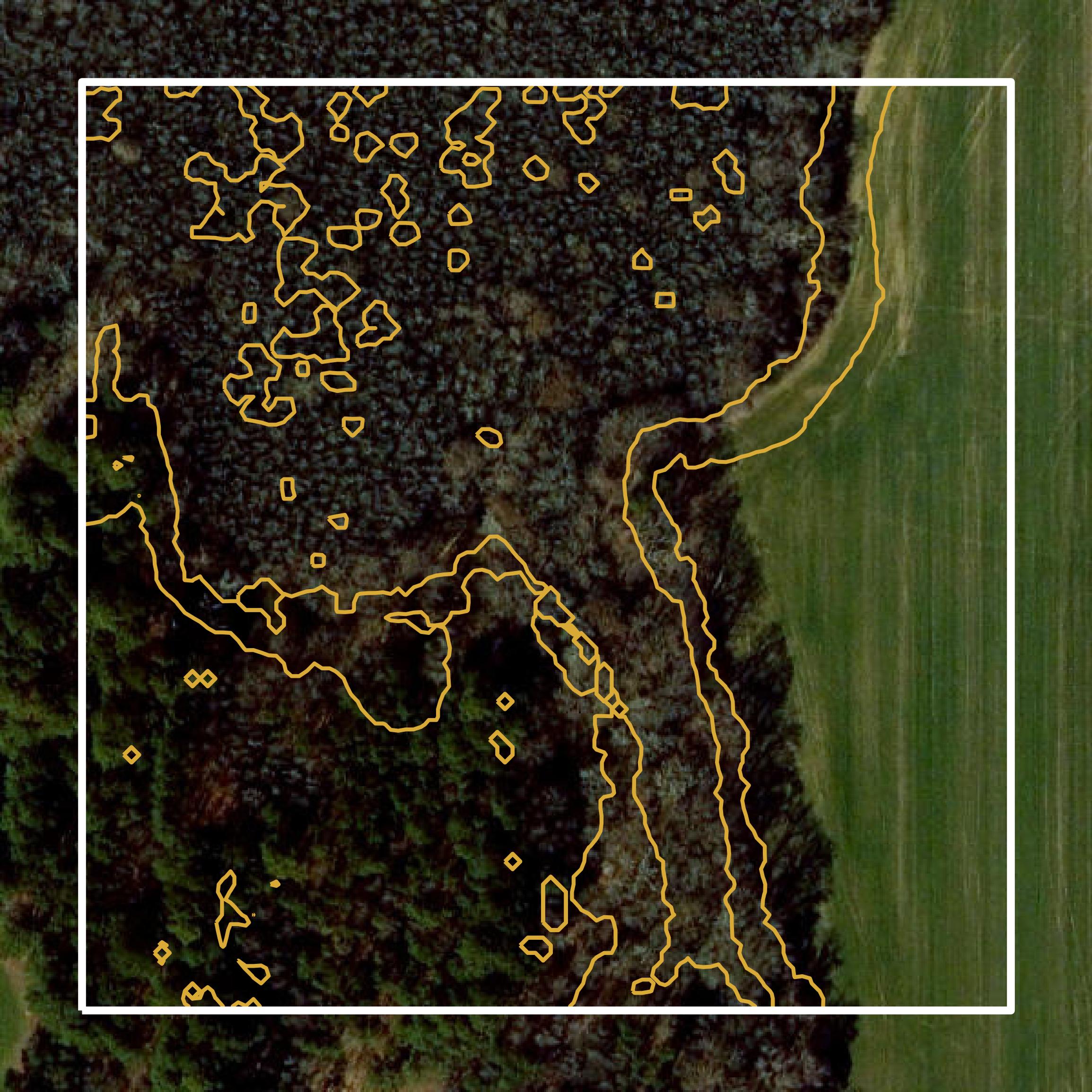 This image shows a contour map in Virginia Beach city created using GIS data in Equator.