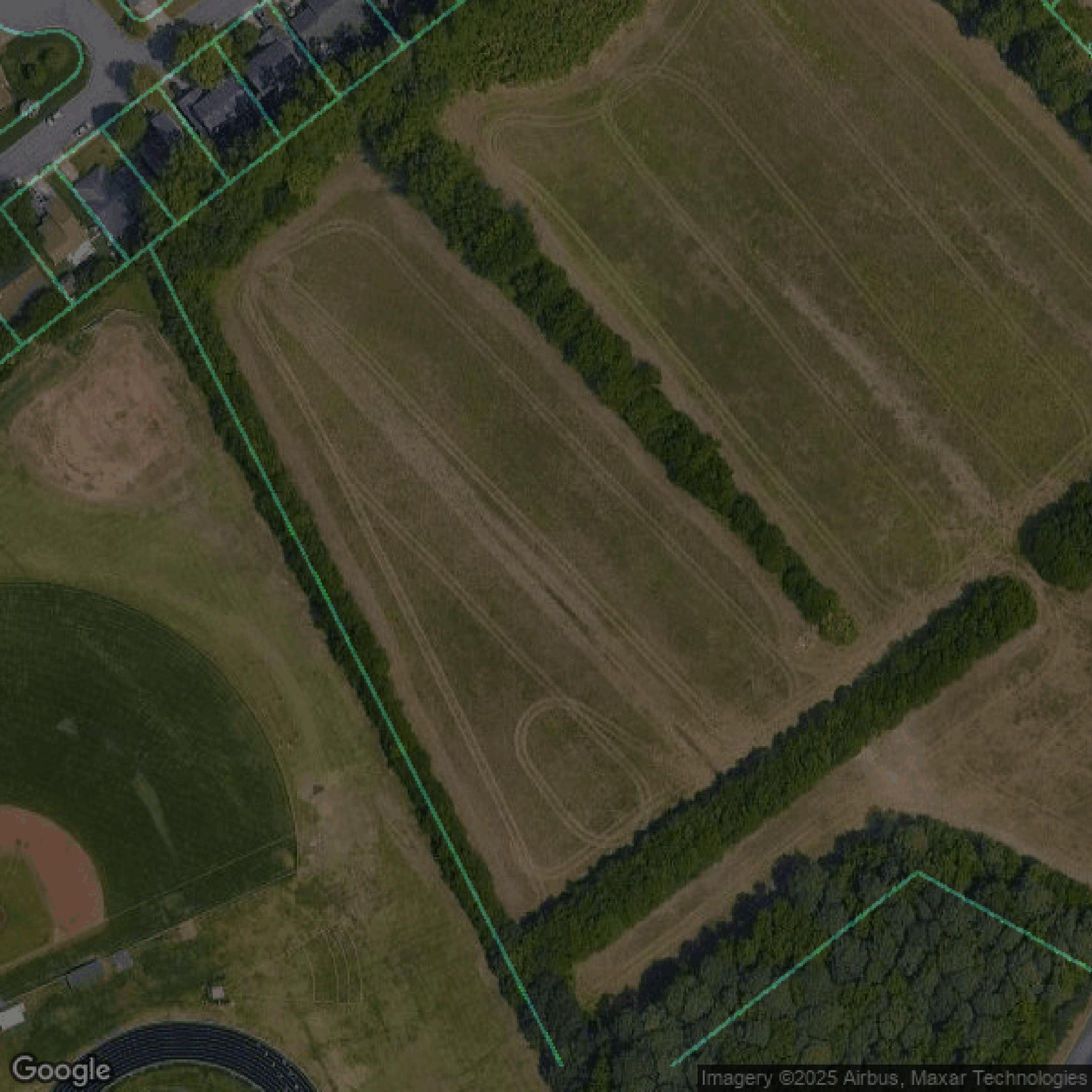 This image shows parcel data in Virginia Beach city created using GIS data in Equator.