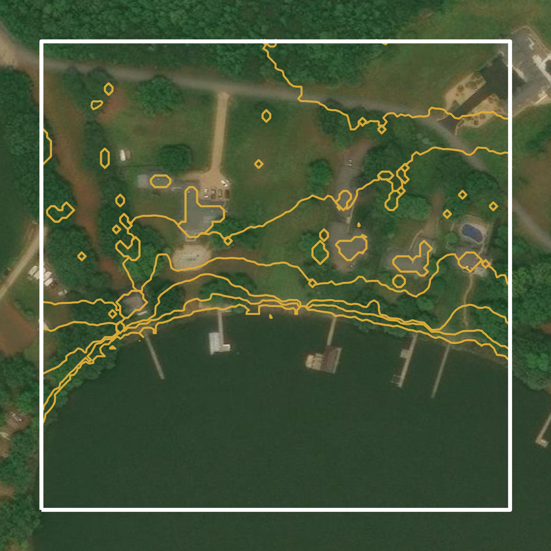 This image shows a contour map in Westmoreland County created using GIS data in Equator.