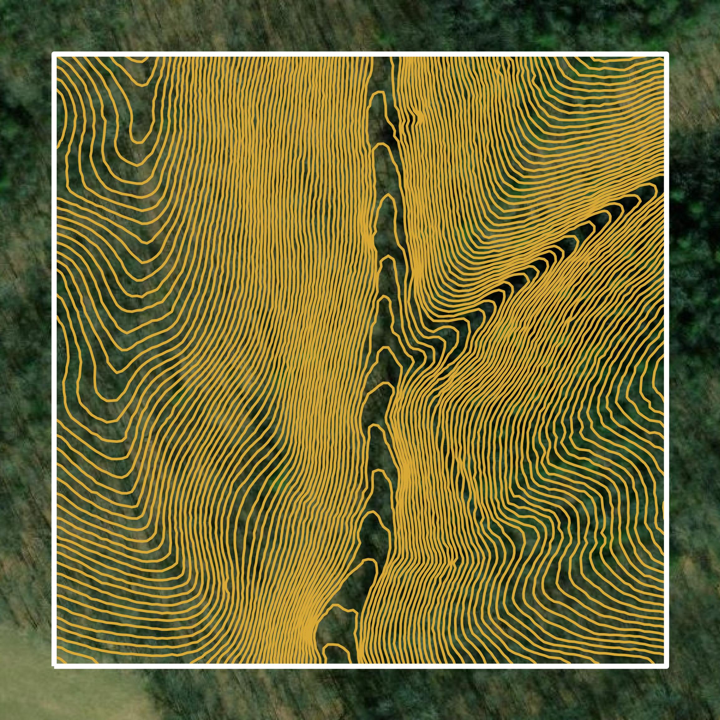 This image shows a contour map in Wythe County created using GIS data in Equator.
