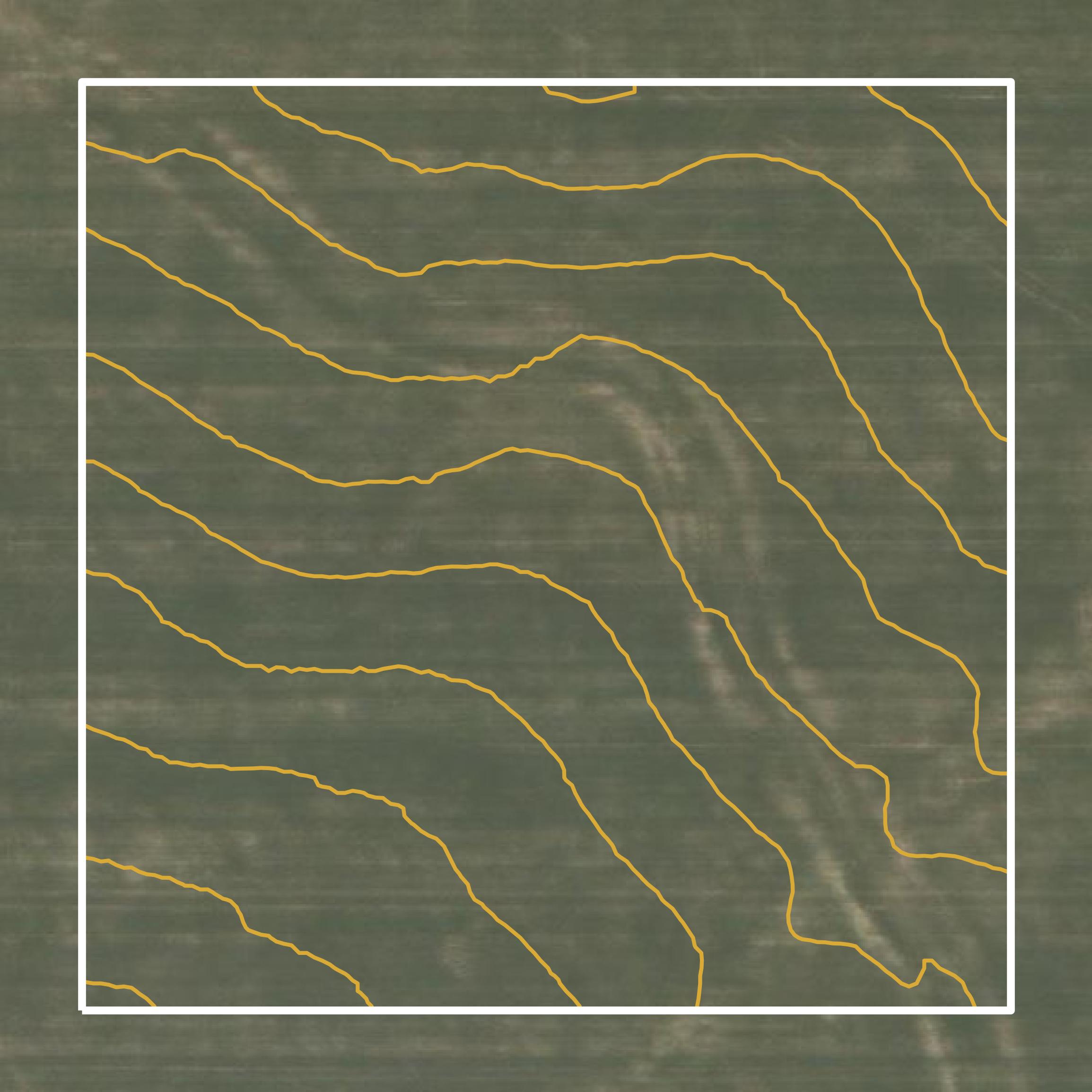 This image shows a contour map in Asotin County created using GIS data in Equator.