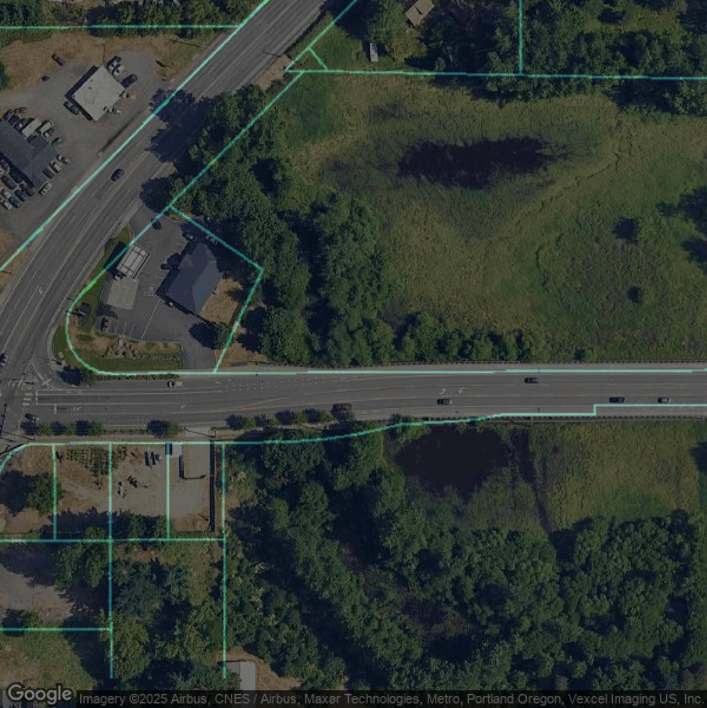 This image shows parcel and building data in Clark County created using GIS data in Equator.