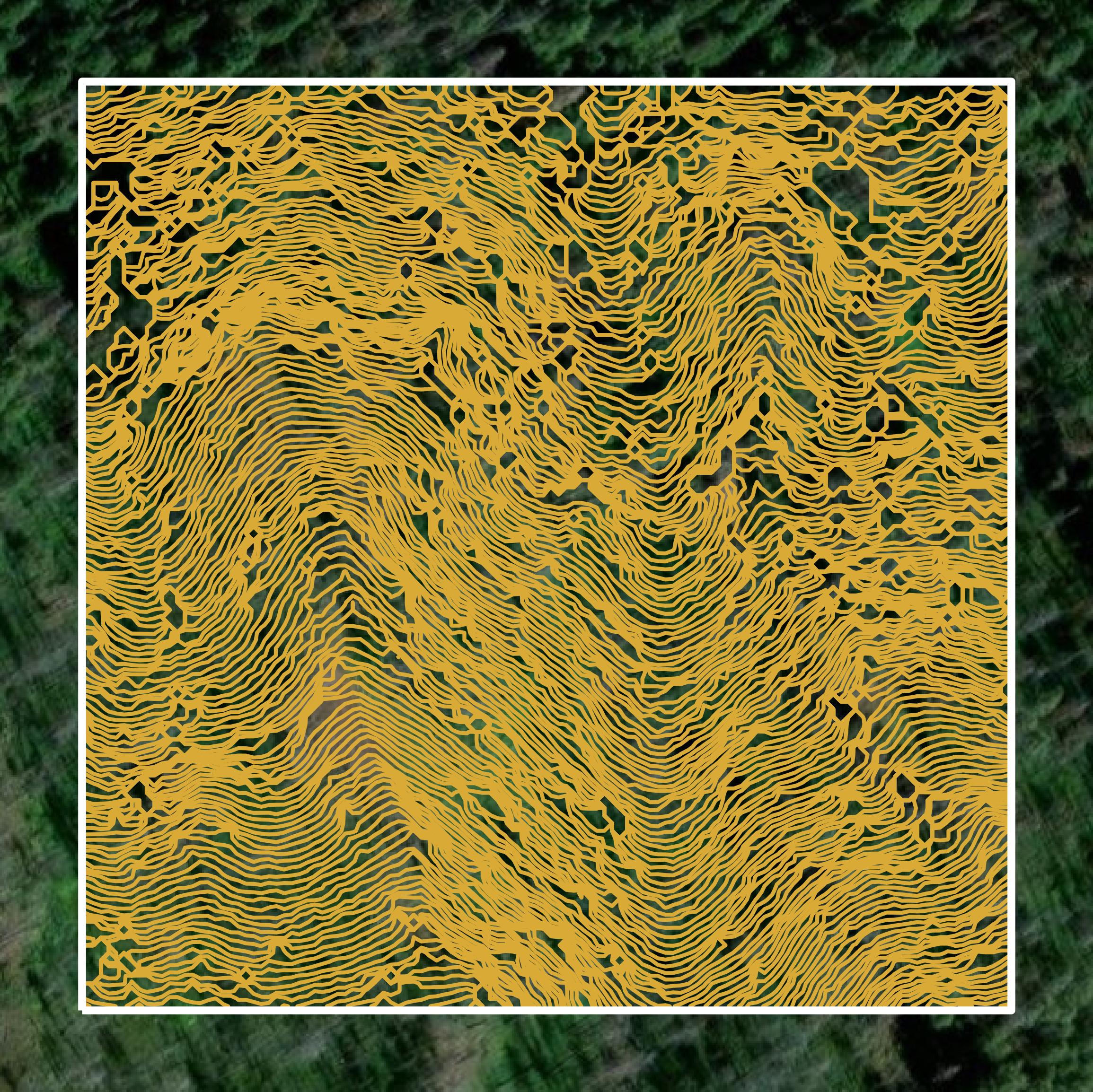 This image shows a contour map in Columbia County created using GIS data in Equator.
