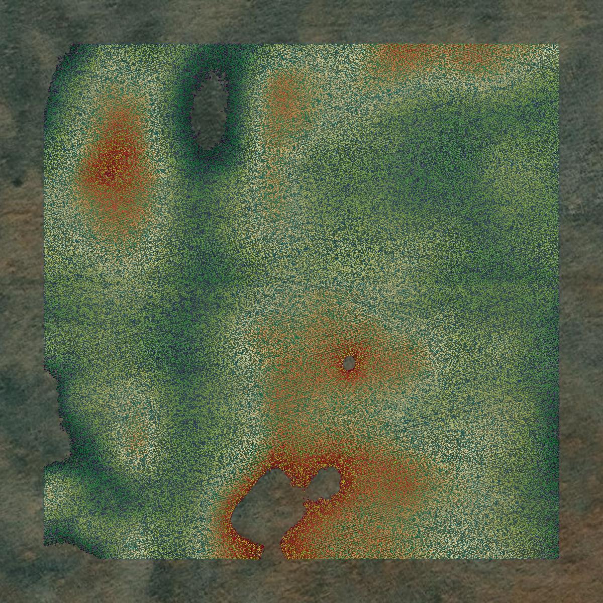 This image shows a LiDAR point cloud in Douglas County created using GIS data in Equator.